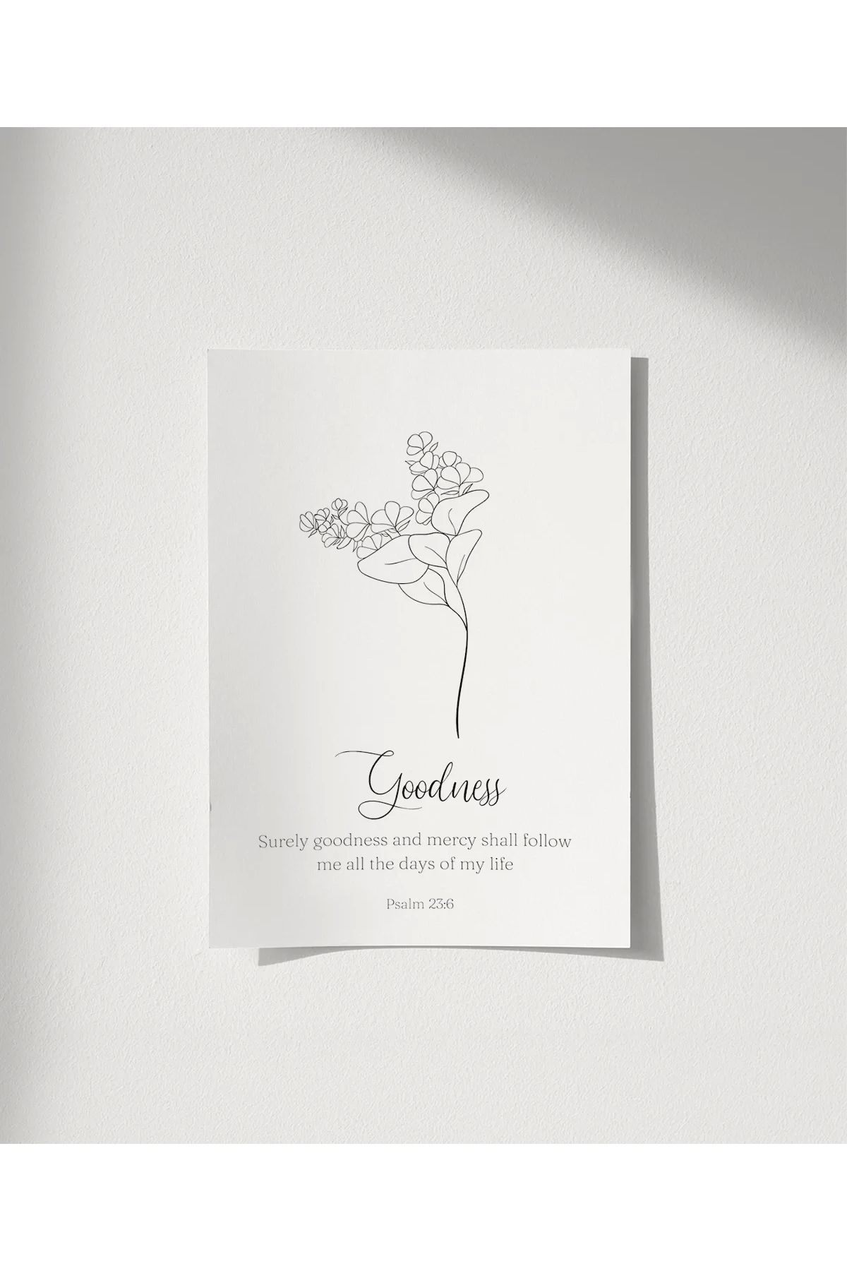 VOGLOO Çerçevesiz Poster Goodness Temalı Minimalist