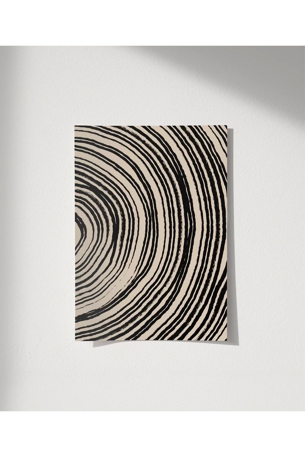 VOGLOO Çerçevesiz Poster Ağaç Kabuğu Halkası Desenli Minimalist