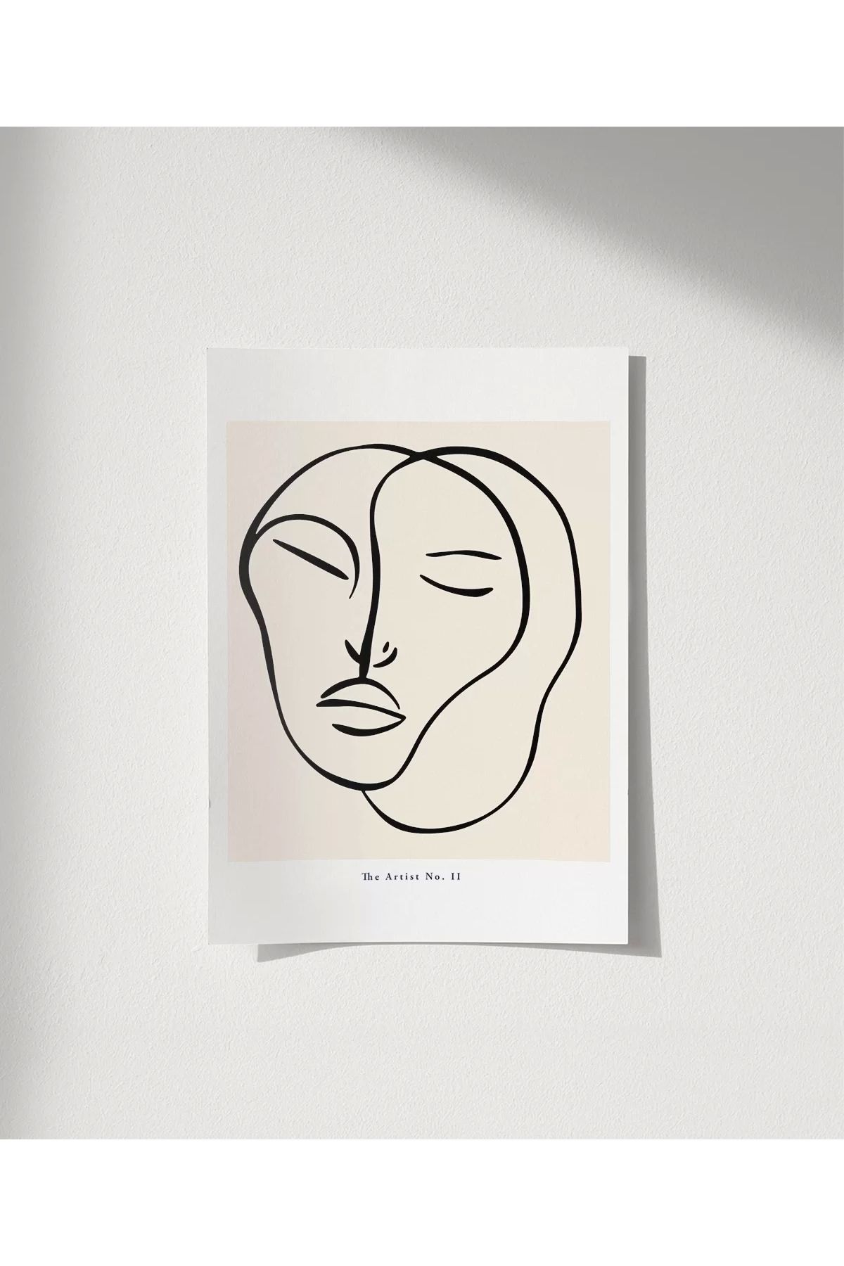 VOGLOO Çerçevesiz Poster Minimalist Portre Sanat