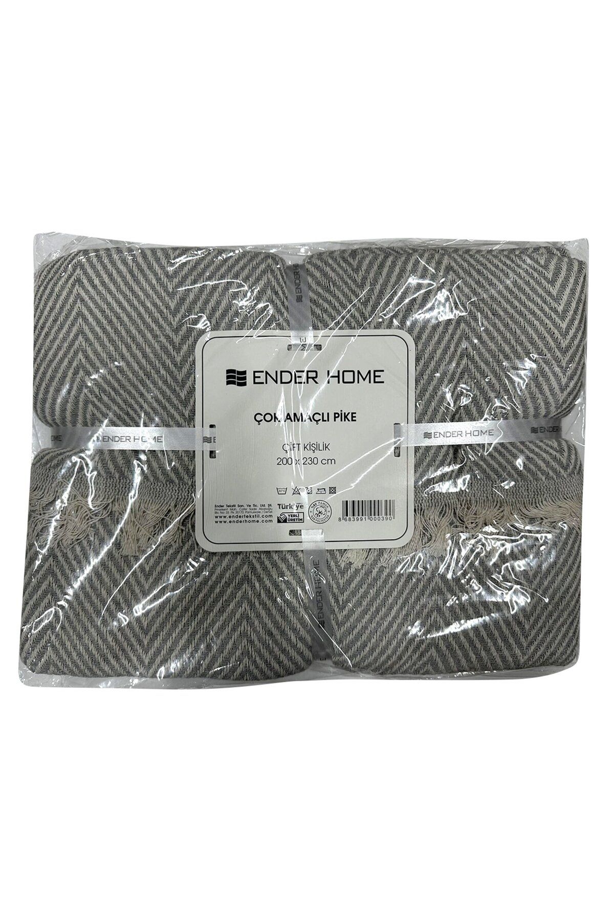 Ender Home Zigzag Desenli Çift Kişilik Pike 200 x 230 Cm