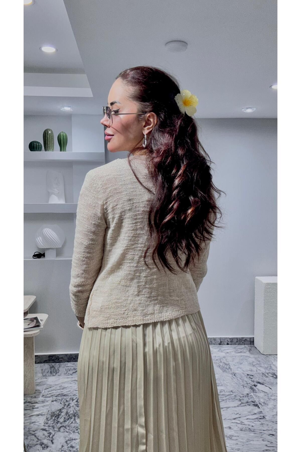 MODA pamuk kumaş kısa hırka