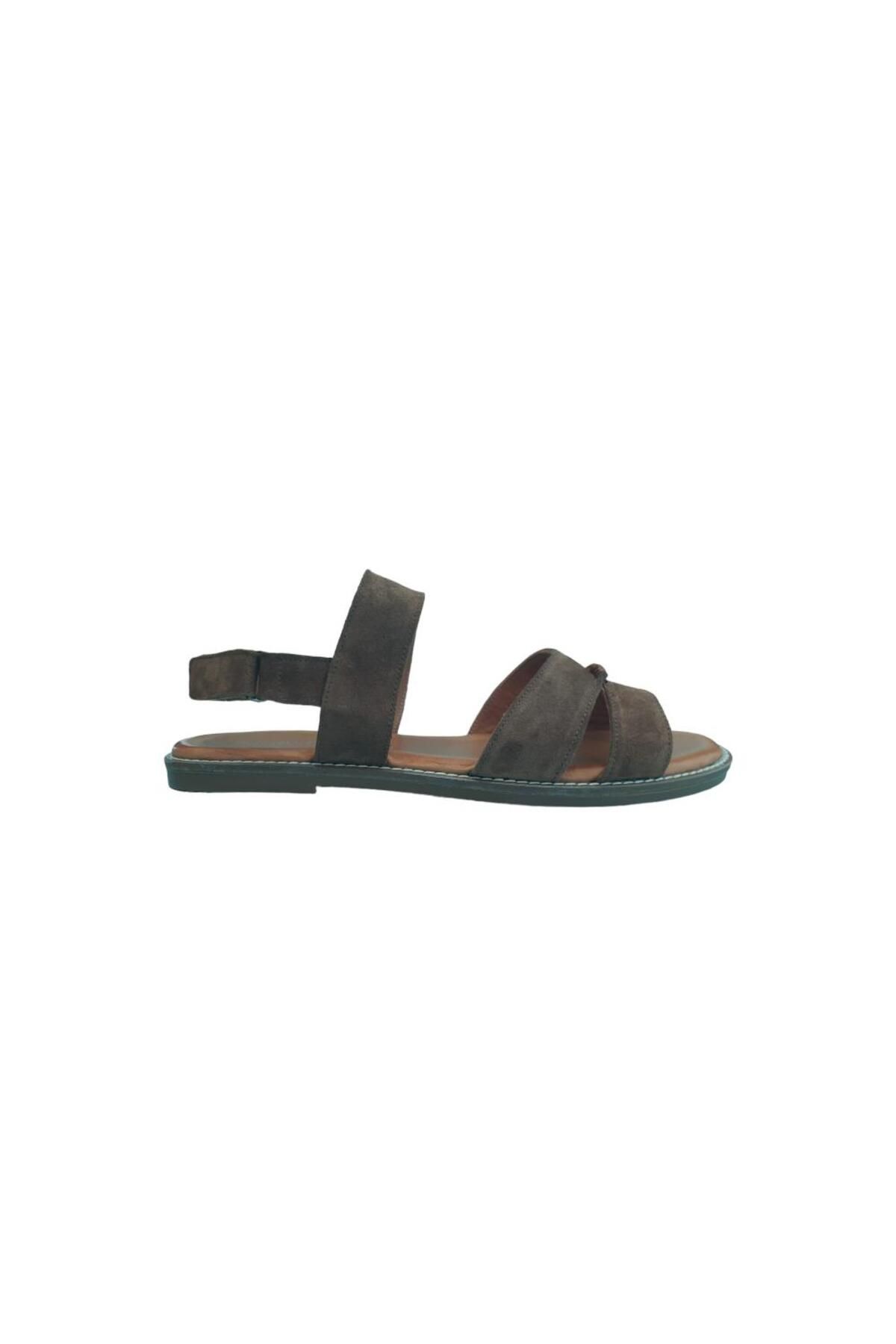 ExtraFit Topuksuz Süet Sandalet 7193