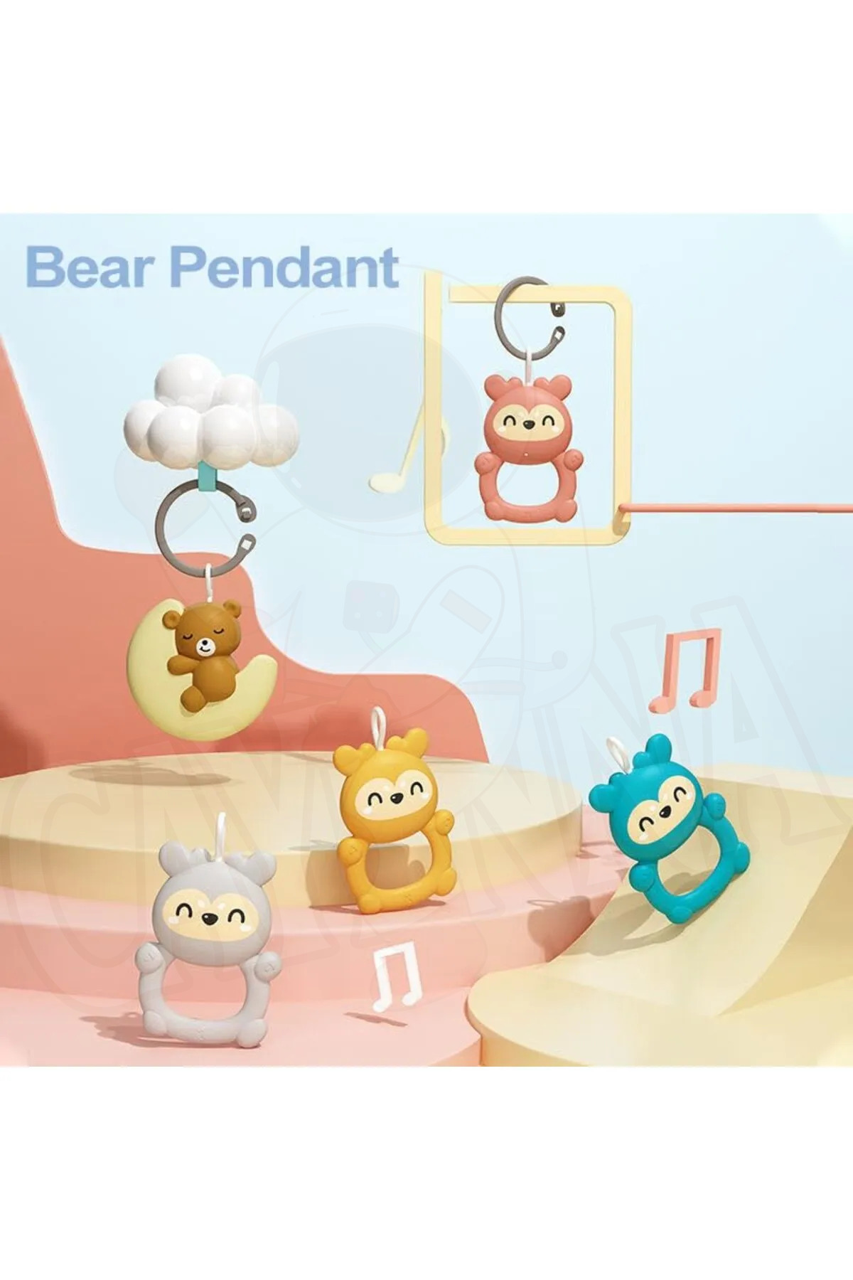 cayenna Bebek Oyun Halısı Piyanolu, Gökkuşağı Ördek Desenli 73 cm Sesli Dönenceli Bebek Halısı fotoğrafı 4 (önizleme)