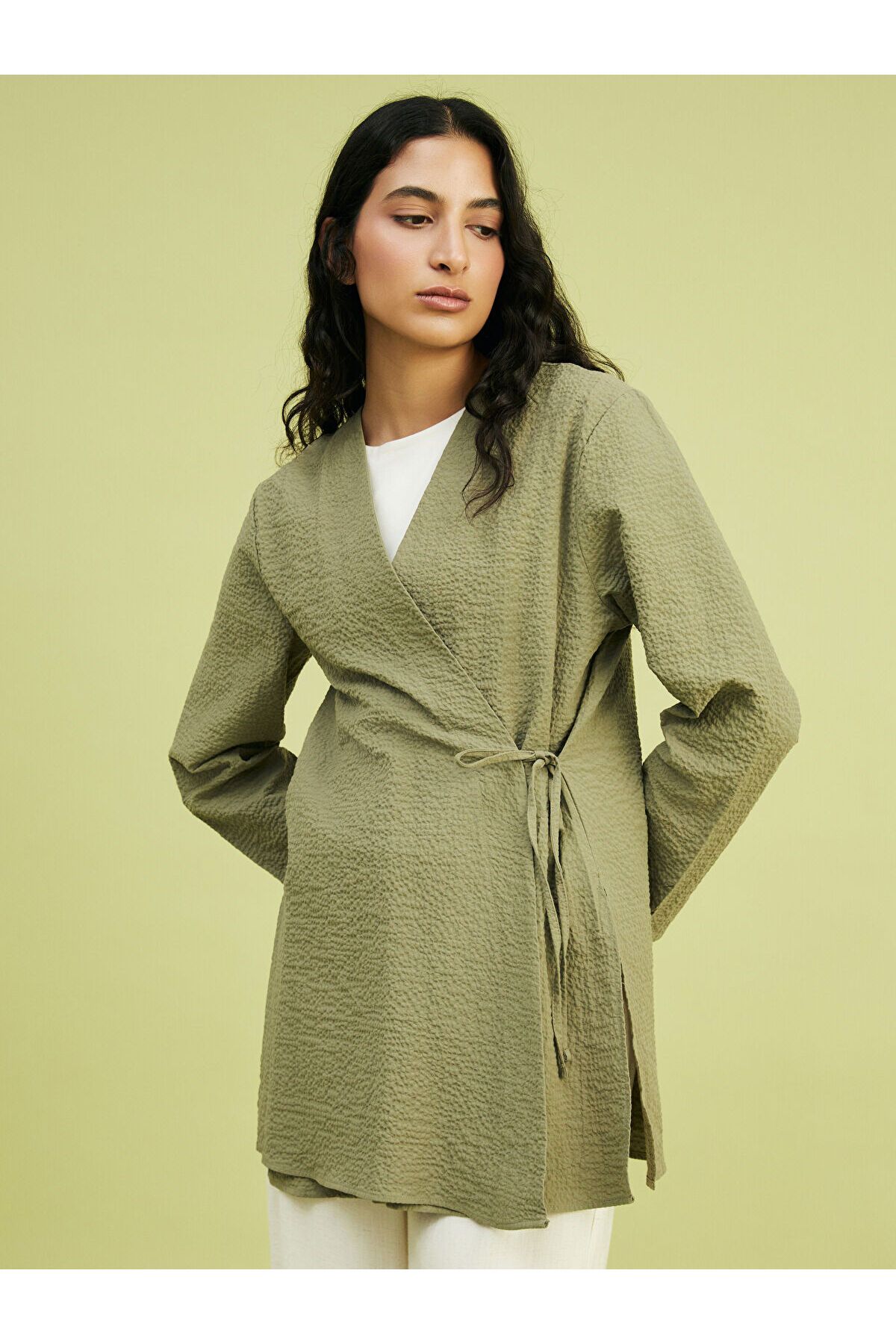 LC Waikiki Kruvaze Yaka Kadın Kimono