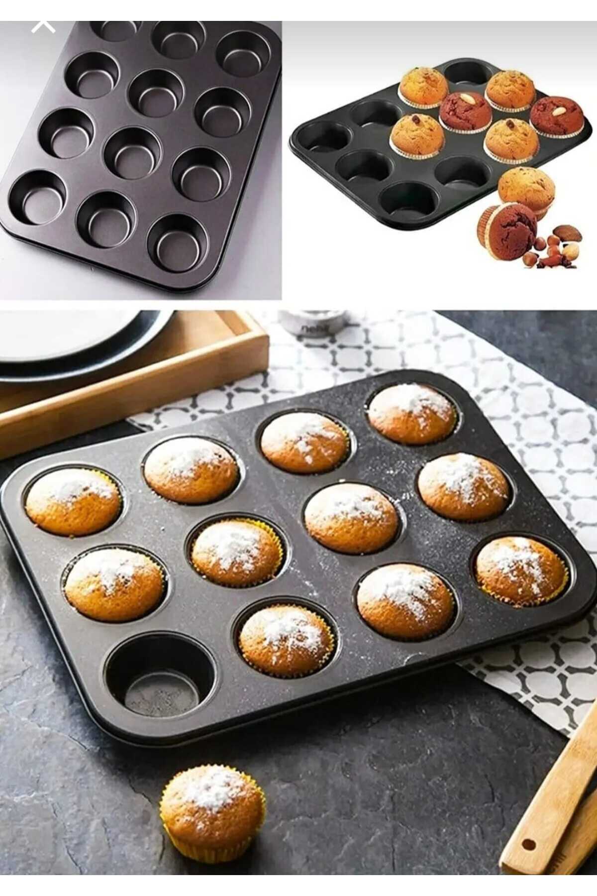elfnur 12’li Muffin Kek Kalıbı – Dayanıklı, Çok Amaçlı Fırın Kalıbı