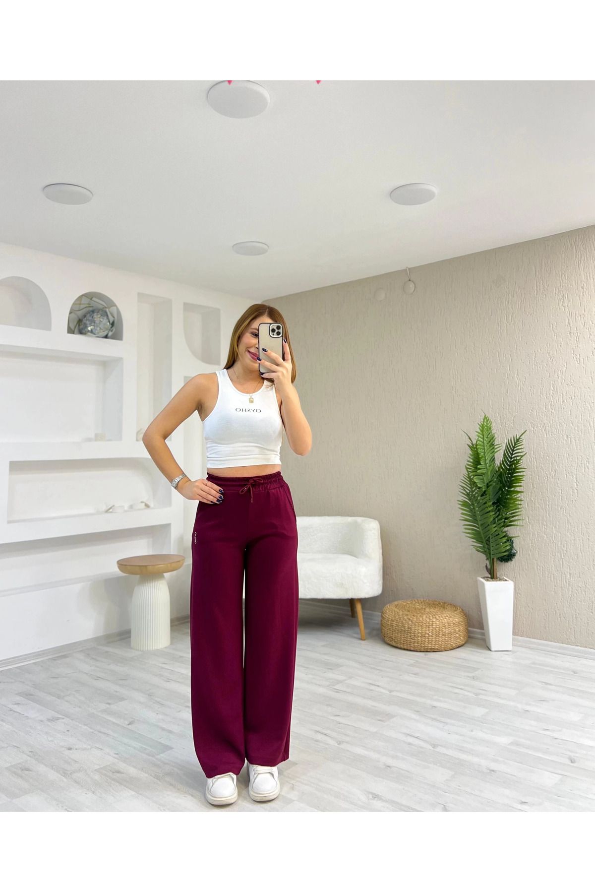 MODEL Modal içeren düz kesim Brushed Eşofman