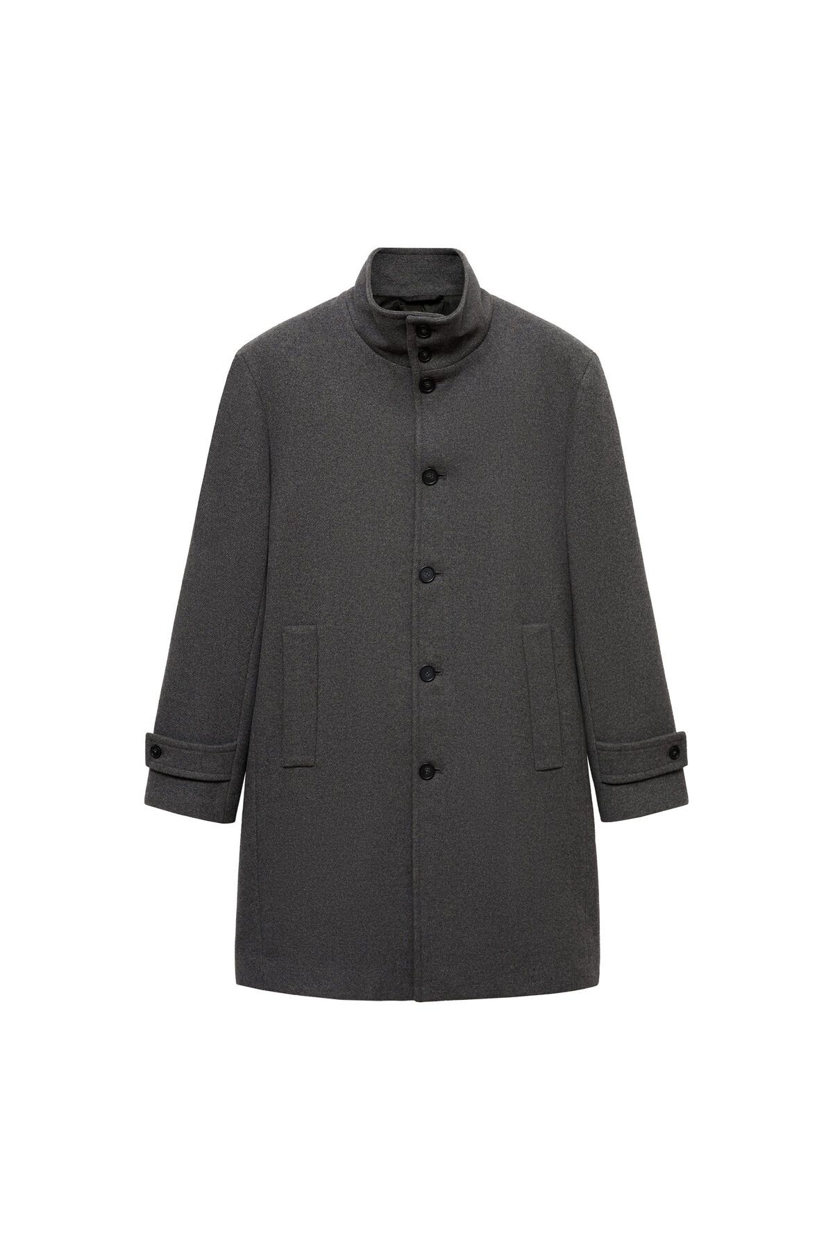 MANGO Woman-Metal Gray Men's Coat 77045967 7