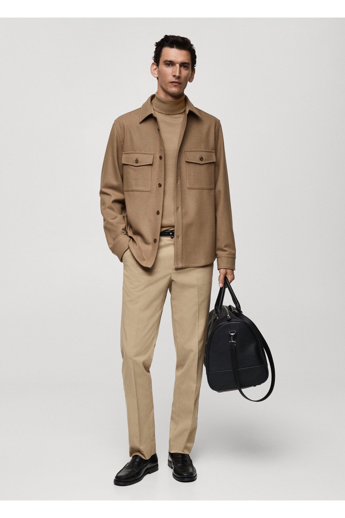کاپشن مردانه دارک شتری 77005968 MANGO
