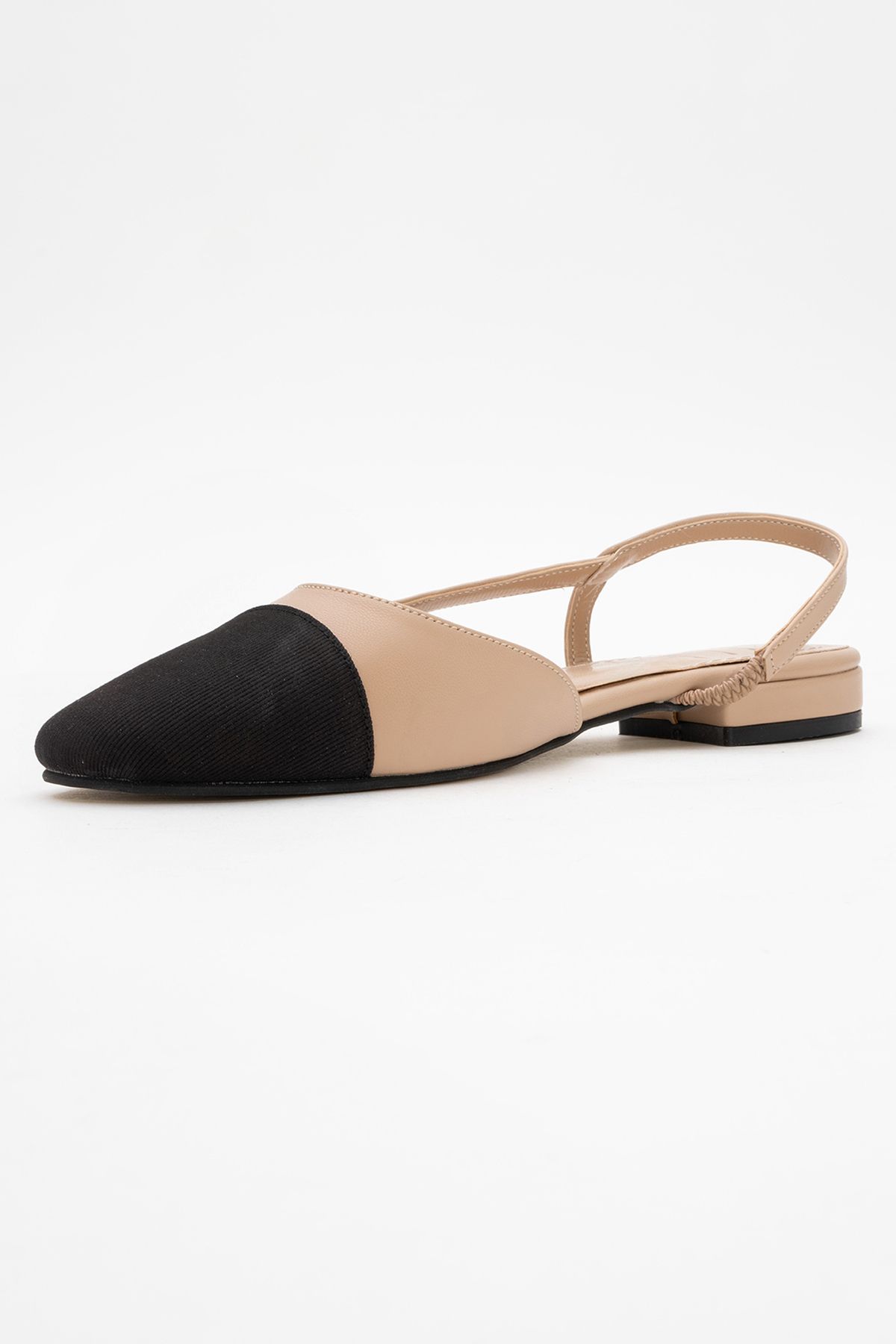 بابیت نود زنانه Lujo Beige پوست پشت کفش صاف و luvishoes
