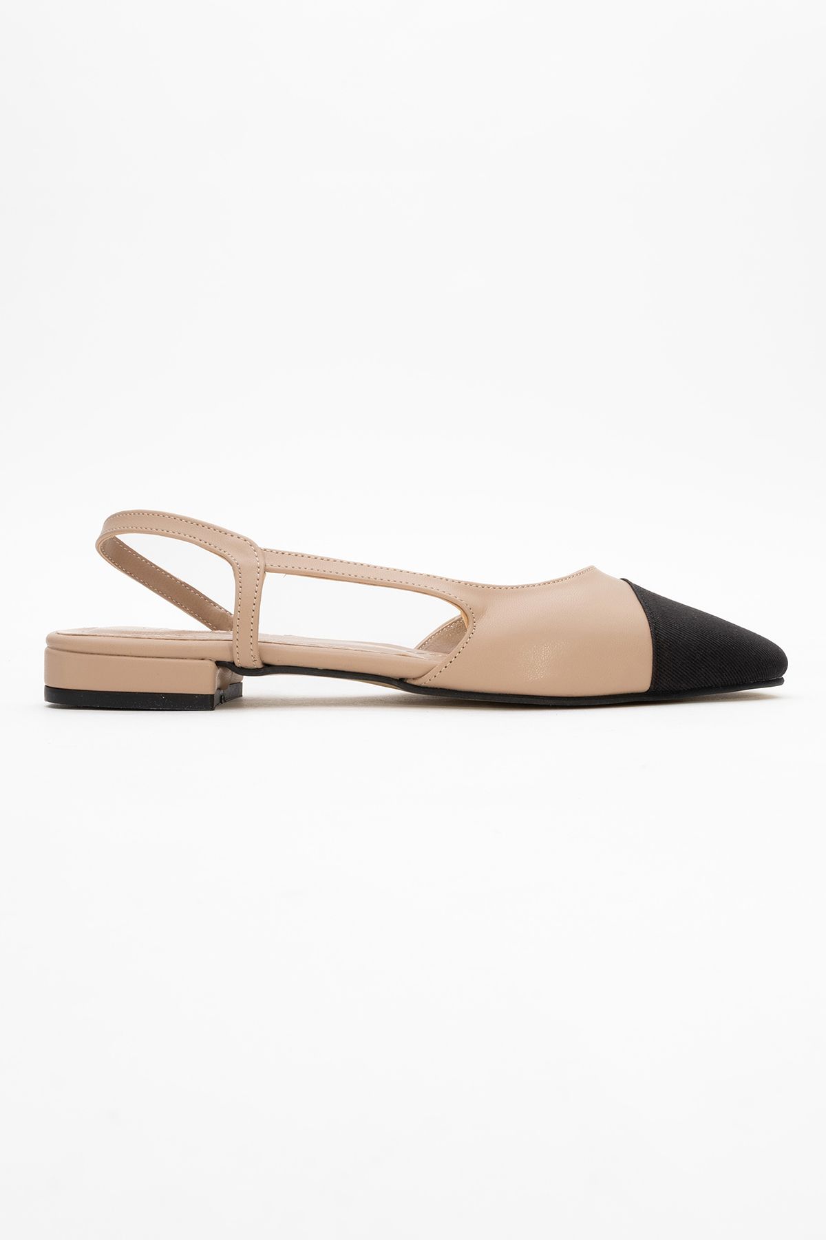 بابیت نود زنانه Lujo Beige پوست پشت کفش صاف و luvishoes