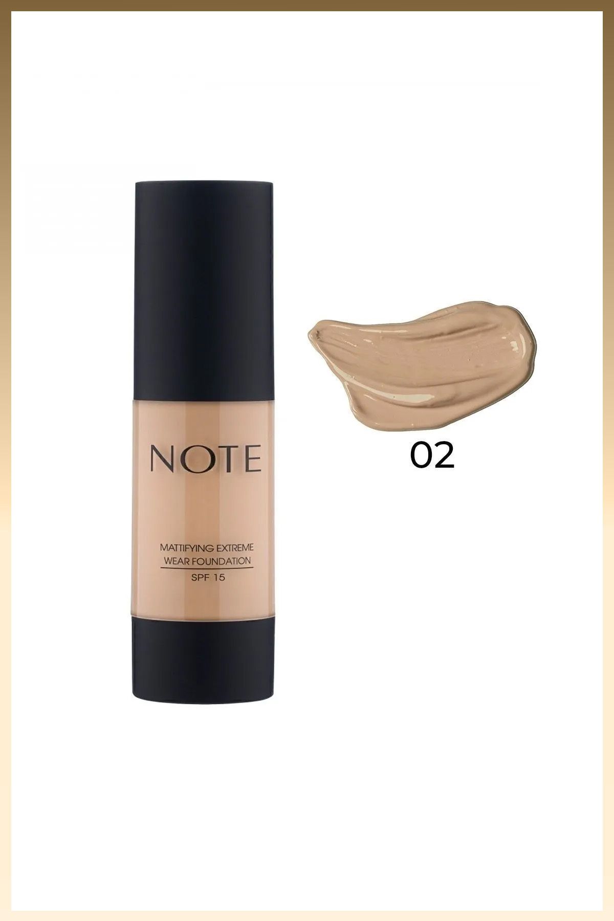 NOTE-Spf 15 Mattifying Extreme Wear - Intensive Coverage, Bitus Matte Finish Foundation 02 Natural Beige 5