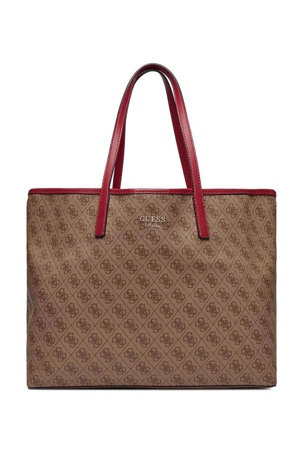 Guess Torba Na Ramię Damska Vikky Brązowa Kobieta - One Size