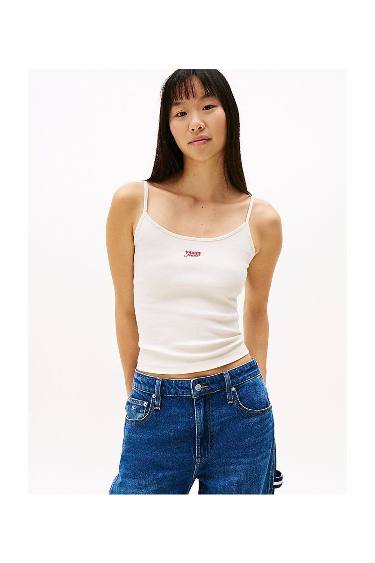 Tommy Hilfiger Dámské bílé tílko 20241 Tommy jeans