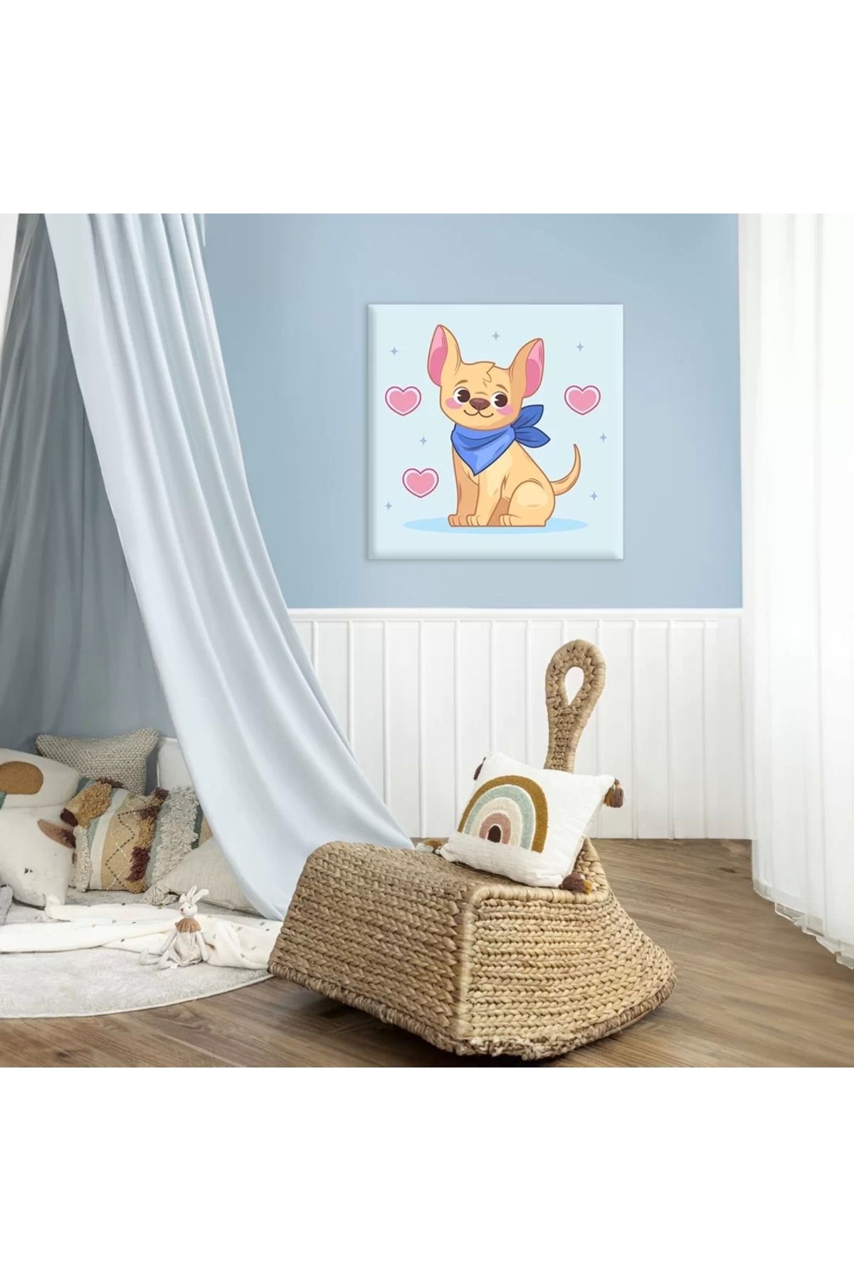 VOGLOO Mutlu Köpek Yavrusu Kanvas Tablo