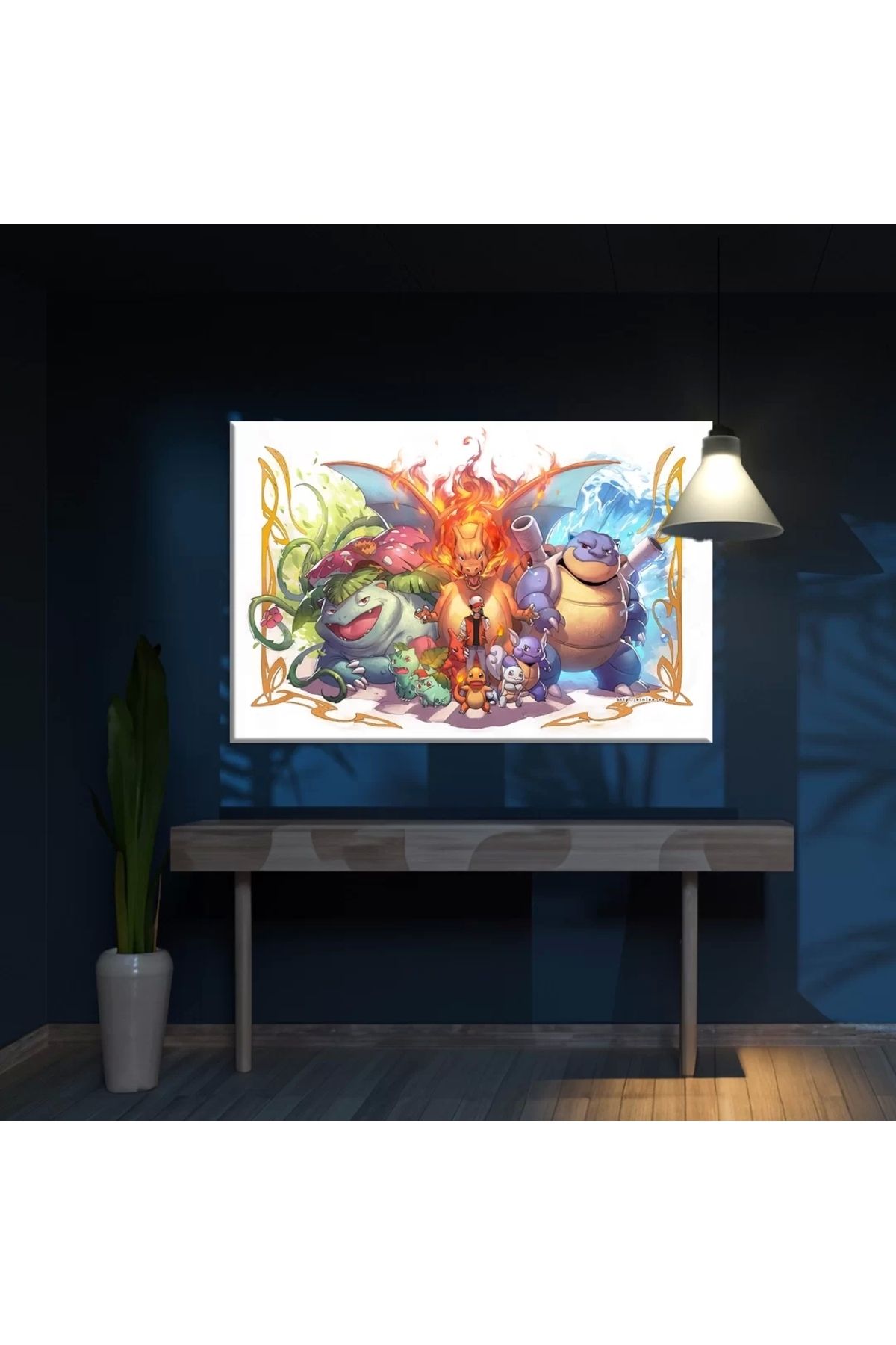 VOGLOO Üç Pokemon Kanvas Tablo
