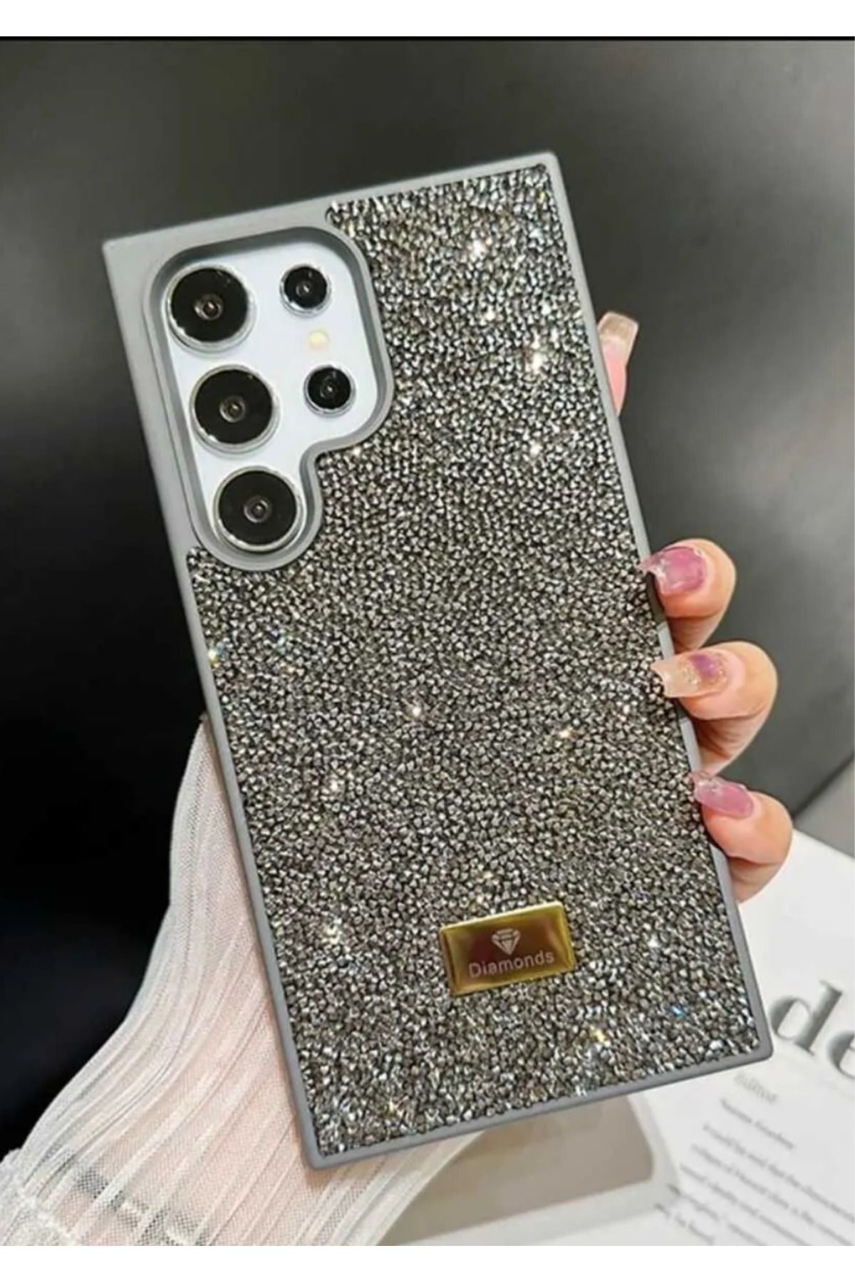 BCASE Samsung S25 Ultra Taşlı Kılıf Parlak Elmas Tasarım Lüx