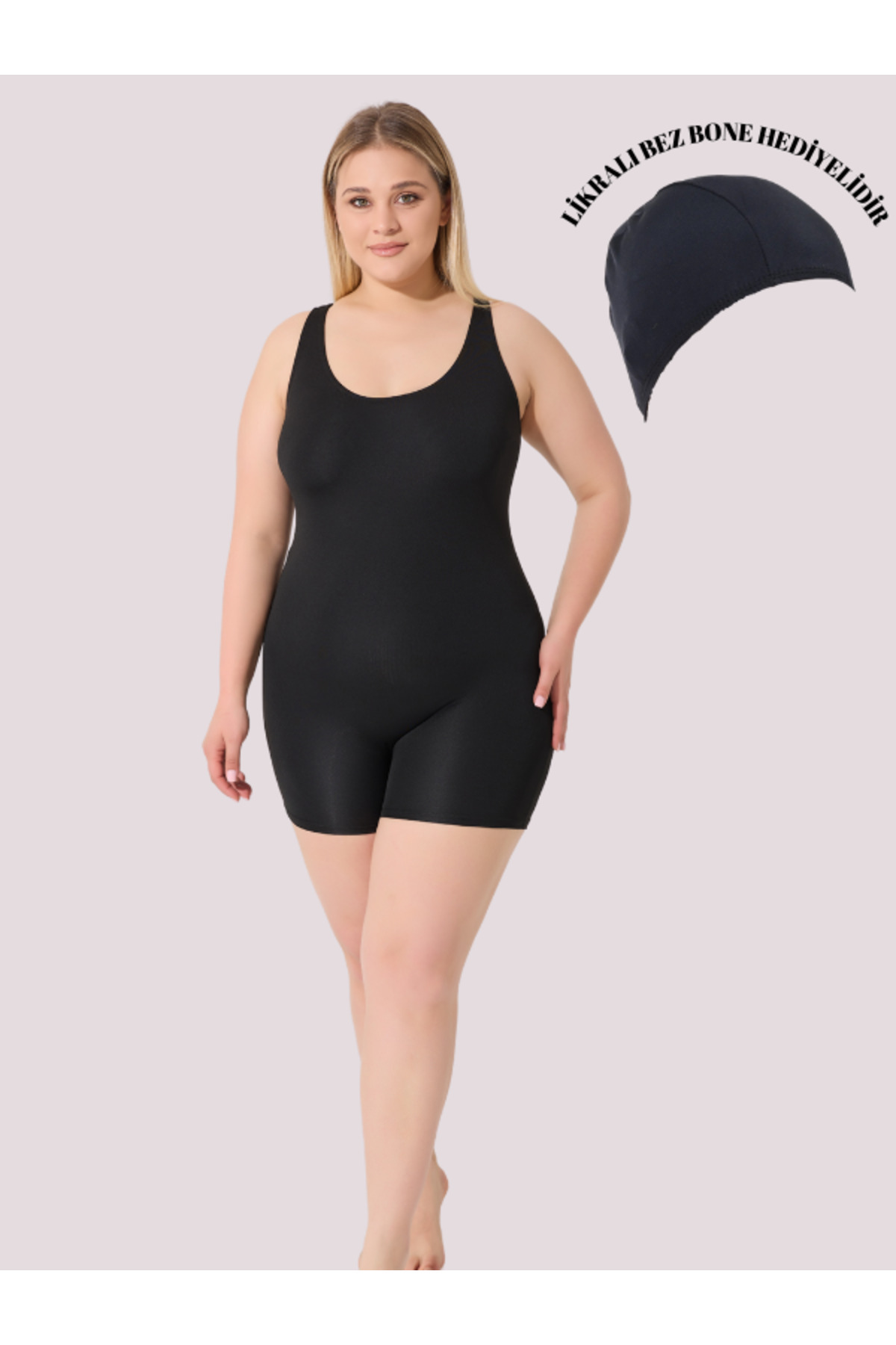 myfirstsea Büyük Beden Şortlu Yüzücü Mayo Şort Tulum Tek Parça Mayo