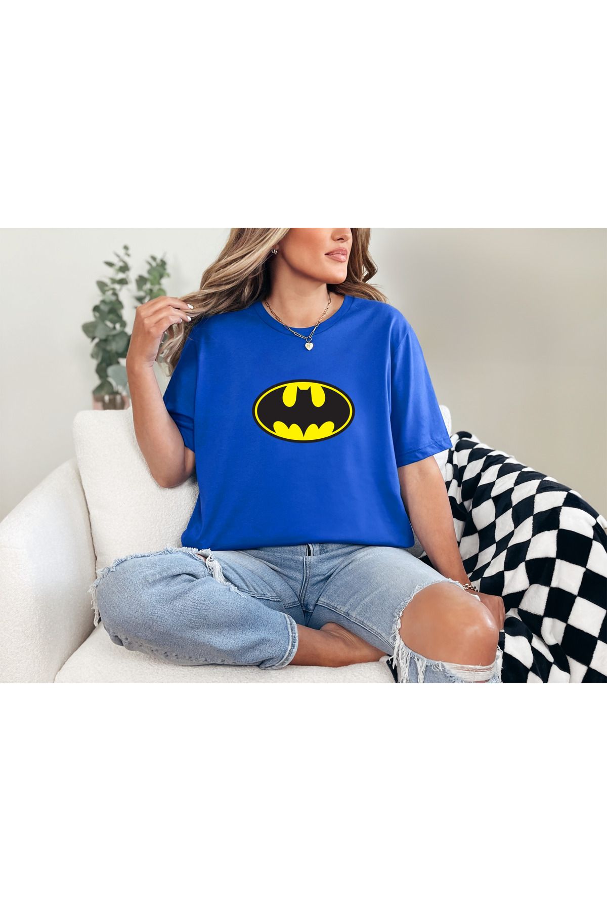 GHAND Batman BASKILI trend Unısex Normal Kalıp T-Shirt