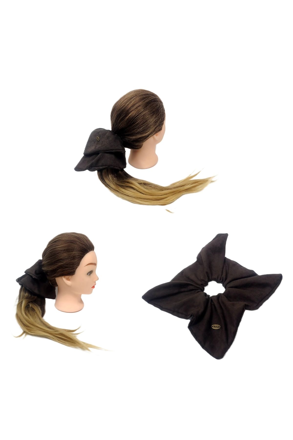 SYAZE İnce Süet Kumaş Büyük Boy Scrunchie – Yumuşak Doku Saç Tokası