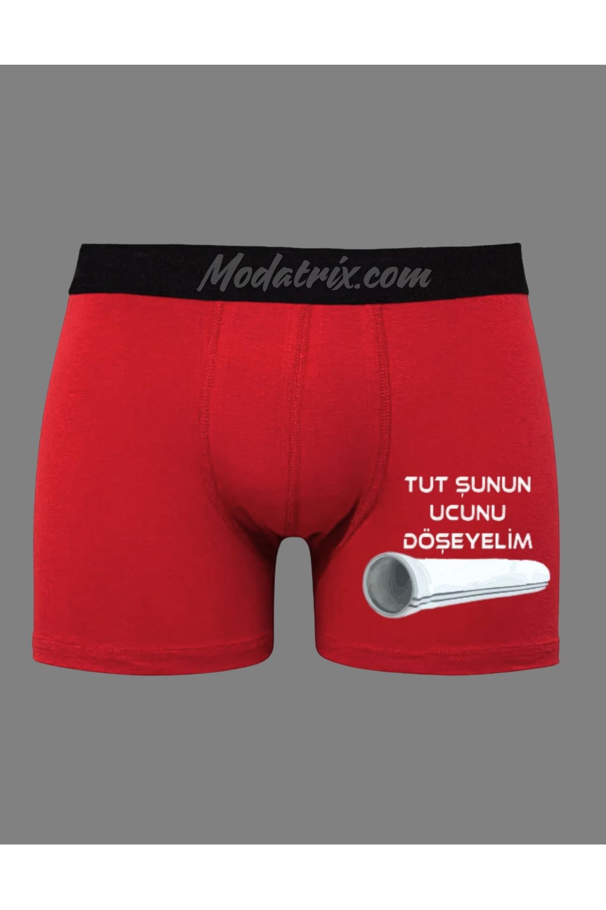 UNIQUE DESIGN Tut Şunun Ucunu Döşeyelim Abi Baskılı Boxer