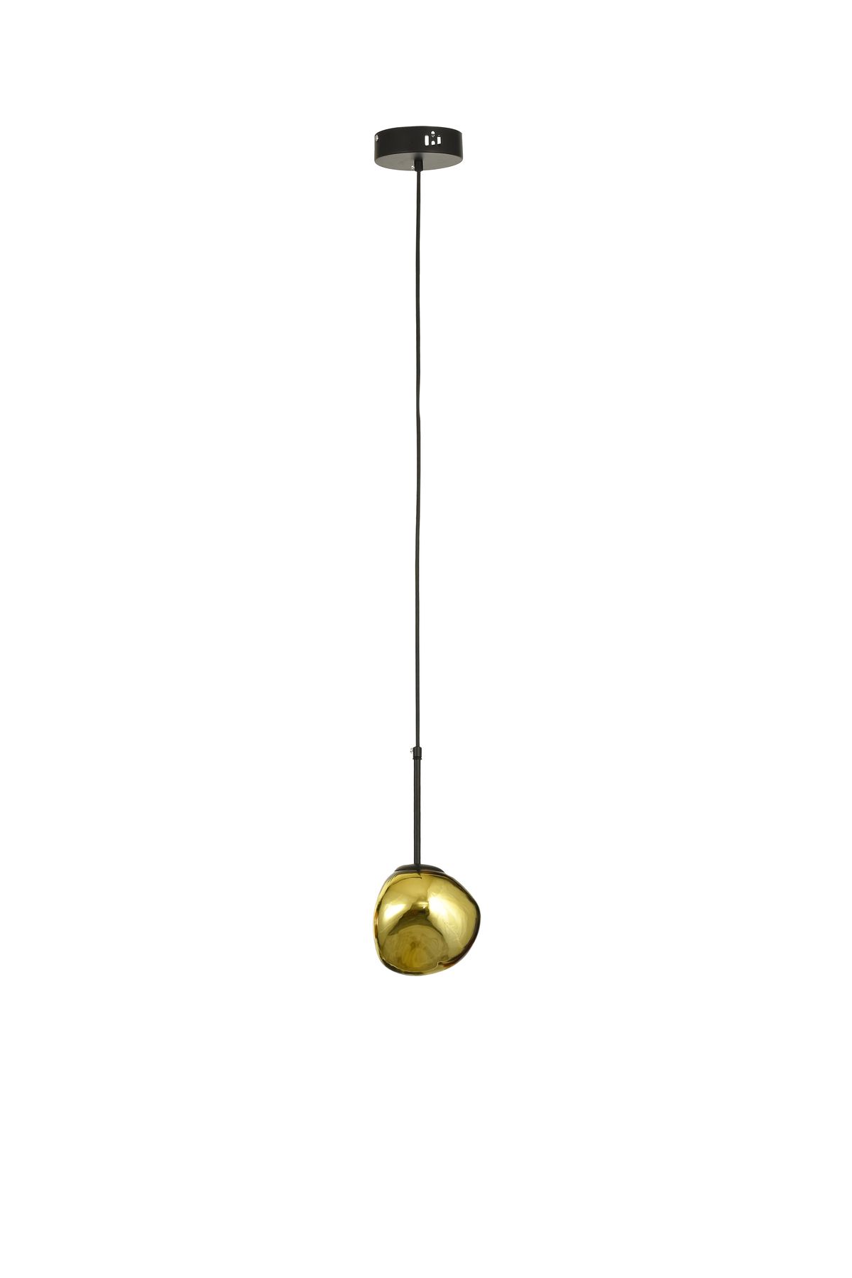 Avizemoda Rainbow Tekli Asimetrik Gold Camlı Dekor Aydınlatma İçin Modern Sarkıt Avize - (Loş ışık verir)