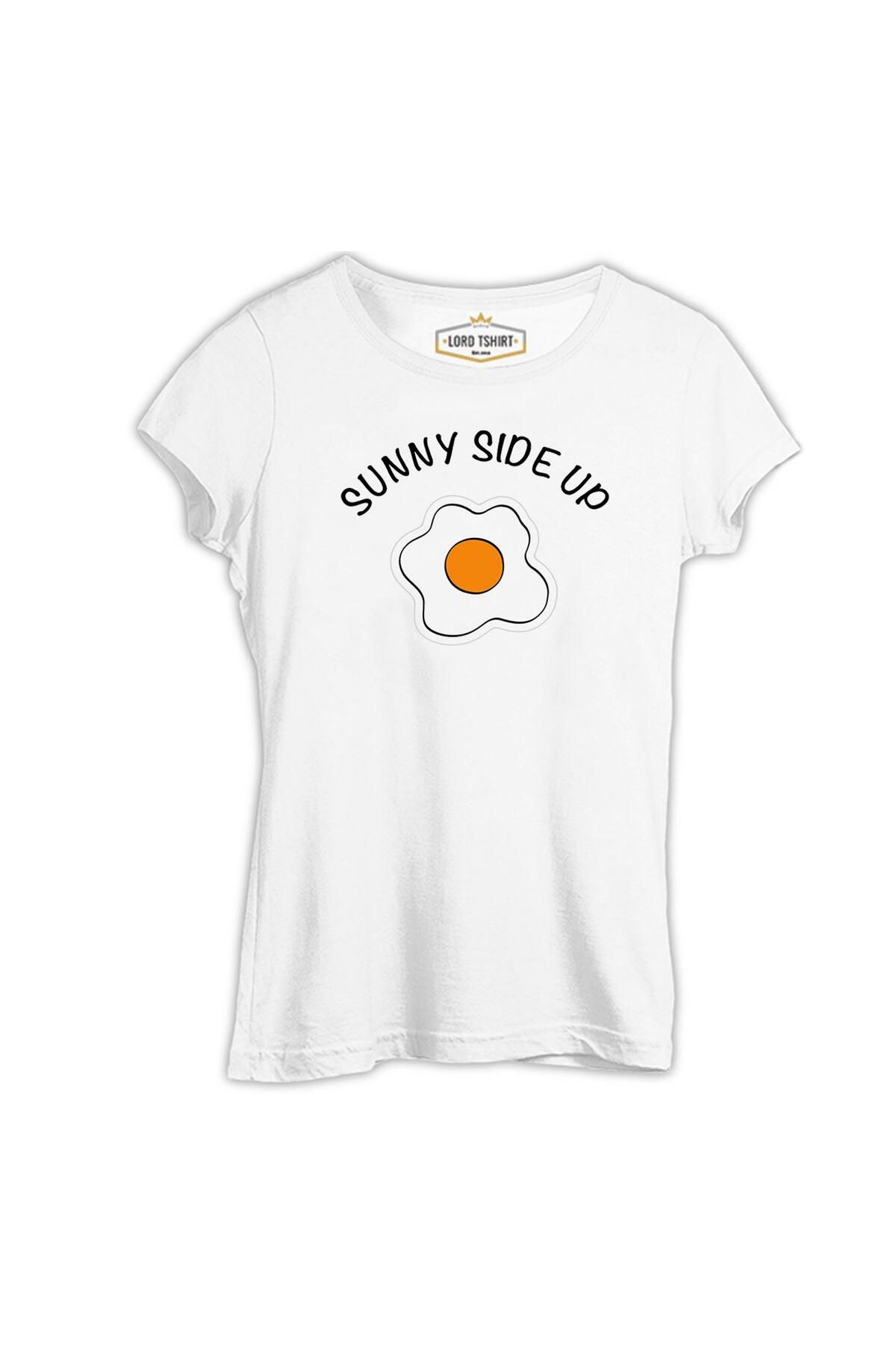 Lord T-Shirt Sunny Side Up - Egg Only Beyaz Kadın Tshirt