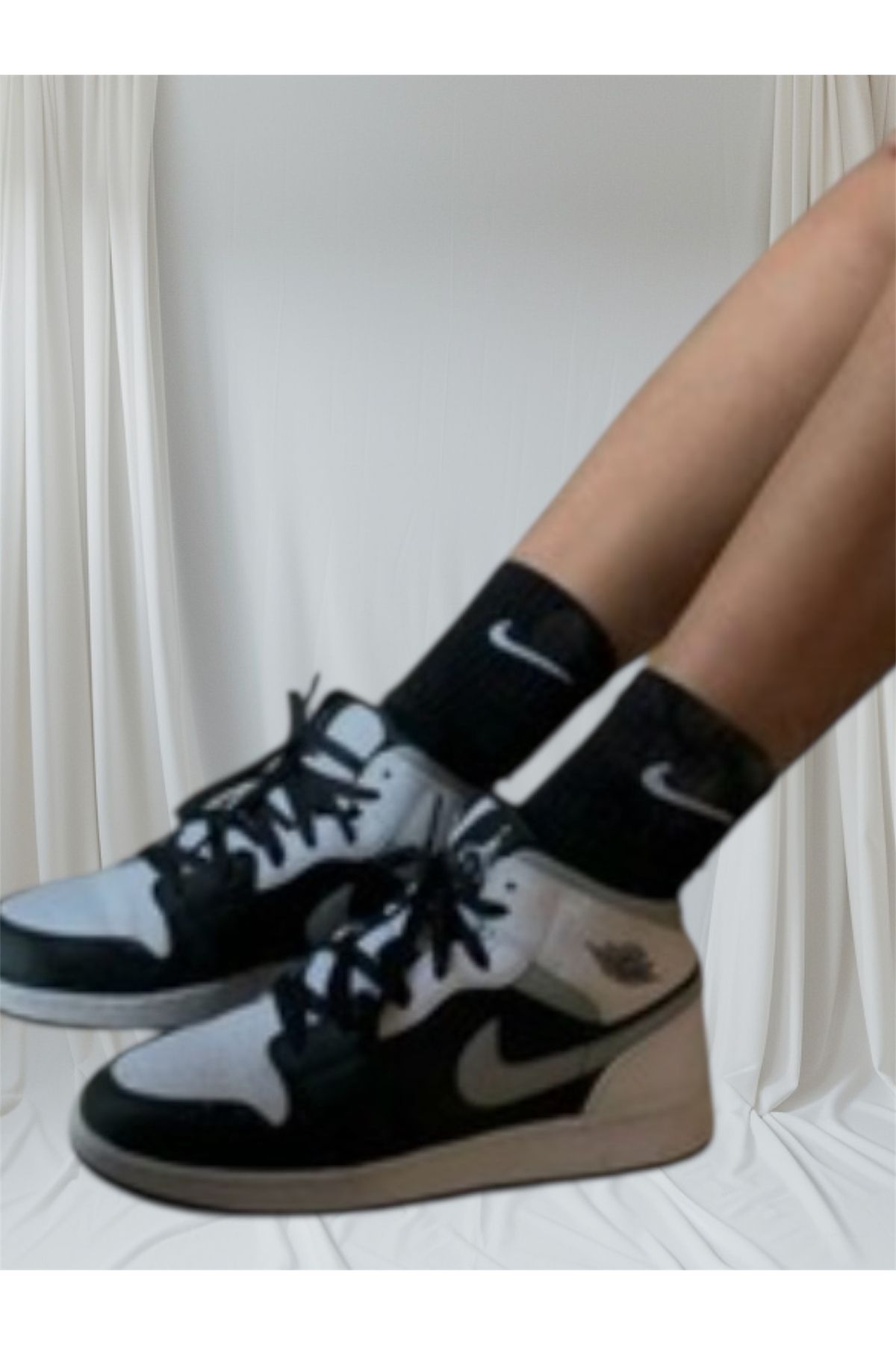 GRİMNİR SOCKS 4 ‘lü Unisex Spor Tik Desenli Tenis Kolej Soket Çorap