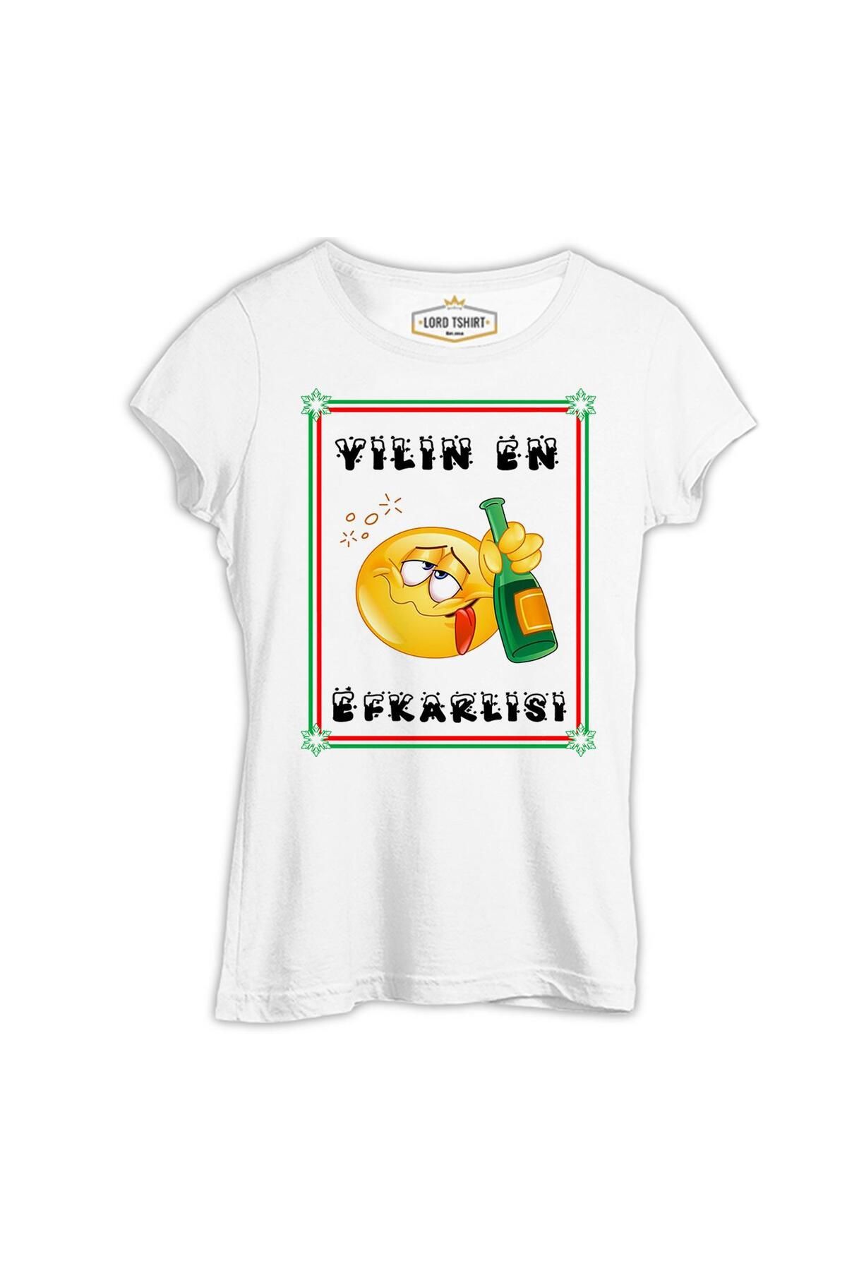 Lord T-Shirt Yılın En Efkarlısı Beyaz Kadın Tshirt