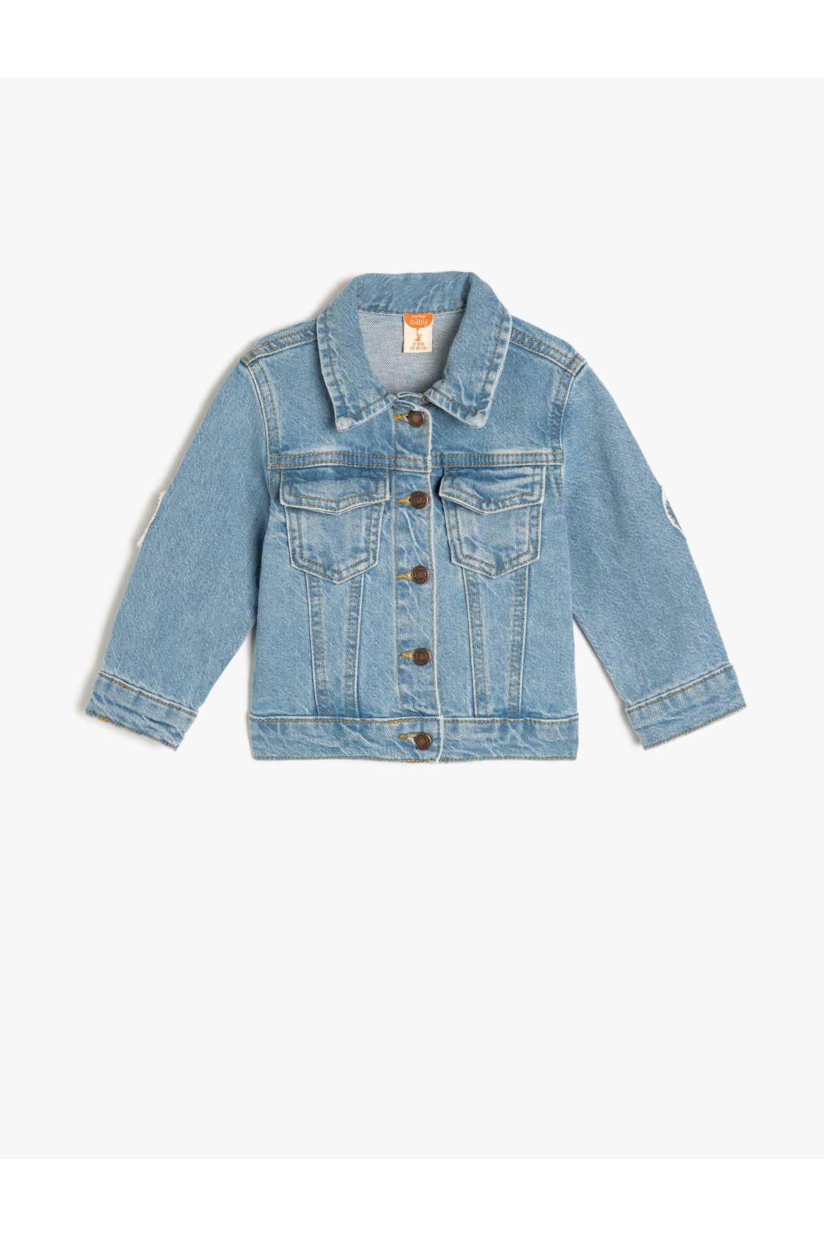 Koton Yeni Sezon Kalp Detaylı Cep Detaylı Pamuklu Denim Ceket