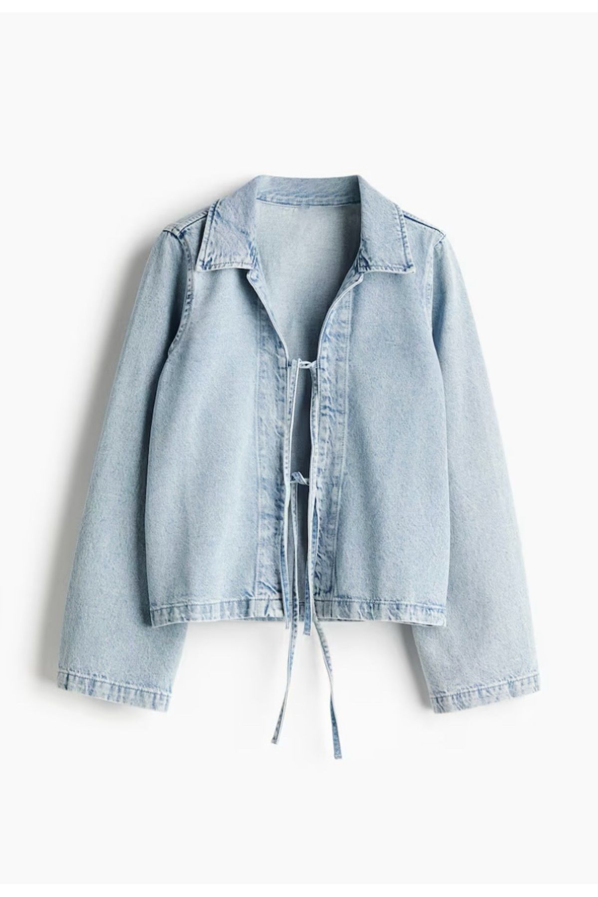 Ekim Store Mavi Bağcıklı Denim Ceket