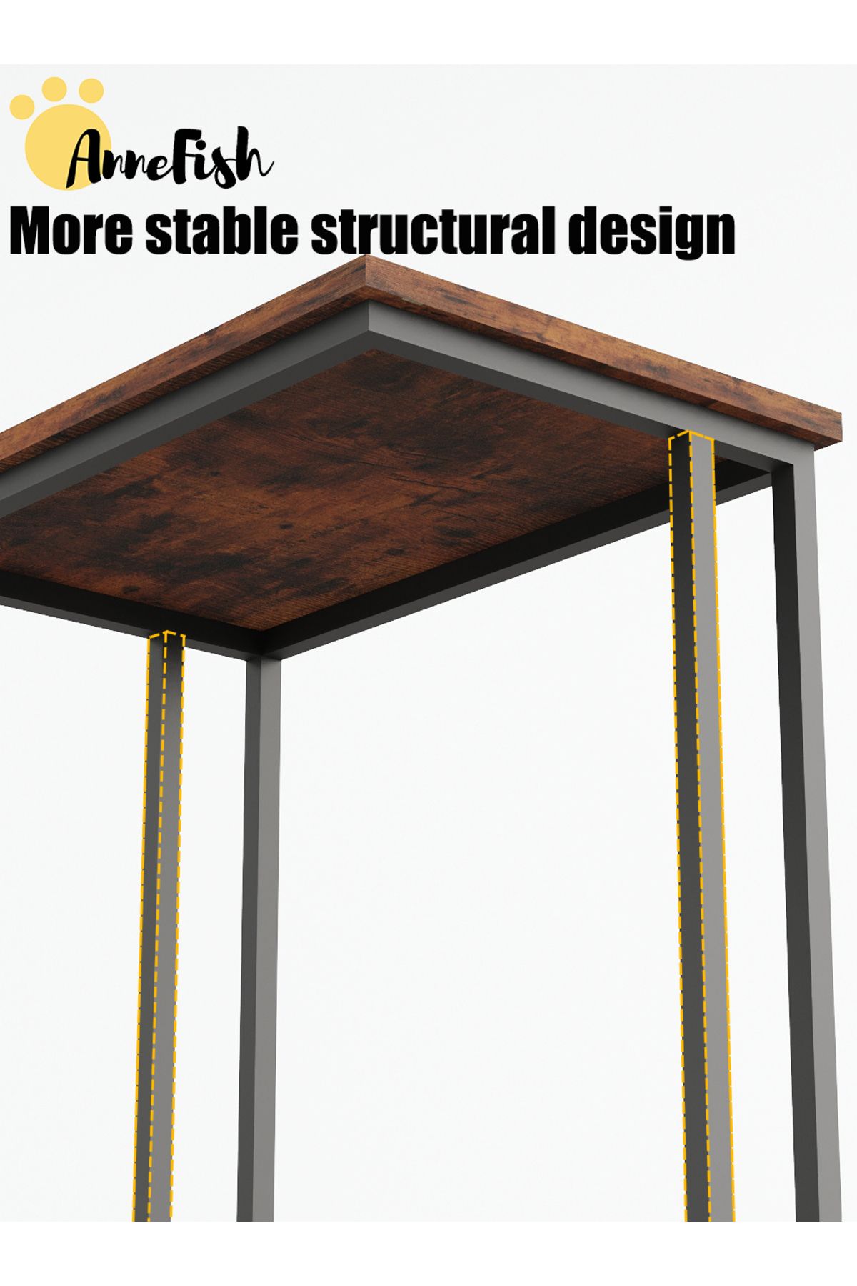AnneFish-3Pcs C-Shaped Coffee Service Table Set Side Nesting Table Table Small Coffee Table Couch Table 8