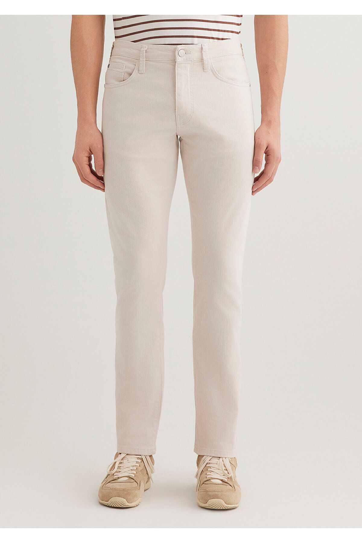 Mavi-Jake Ecru Comfort Gabardine-Hose 0042222763 4