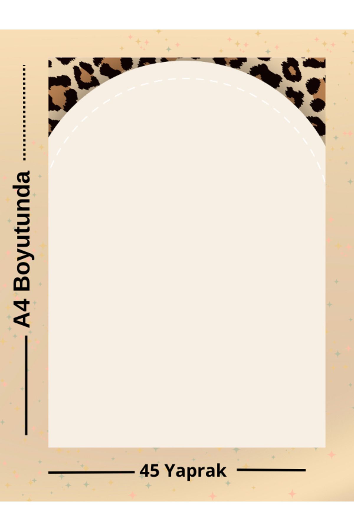 Ez&Tu Stıcker-Our Set of Leopard Patterned Weekly Planner Notepad A4-A5 Block Note- Notepad-School 2