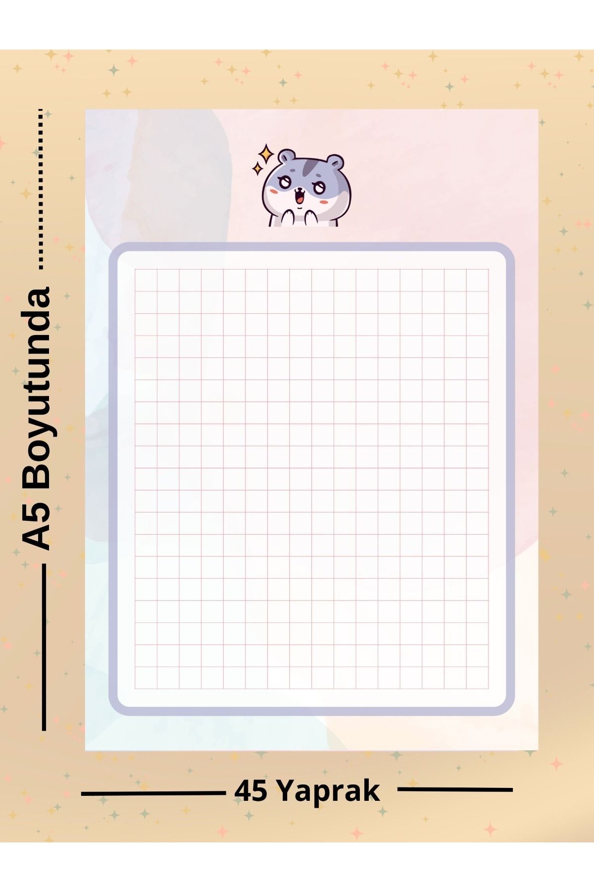 Ez&Tu Stıcker-A4-A5 Size Notepad with Cat Notepad Set for Sale with School Related 3