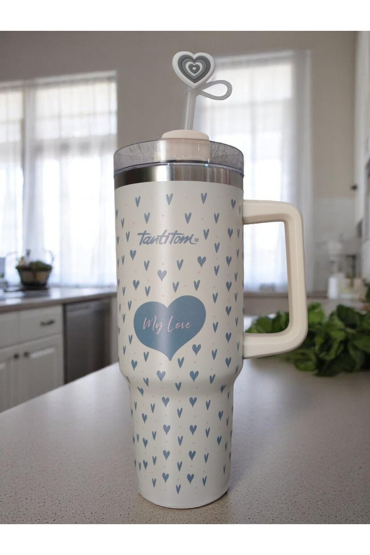 Tantitoni 1.2 L Pipetli Paslanmaz Çelik Termos My Love