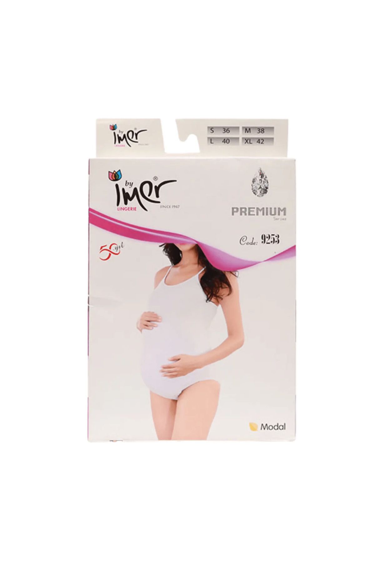 imer İmer Hamile Çıt Çıt Body 9253 White