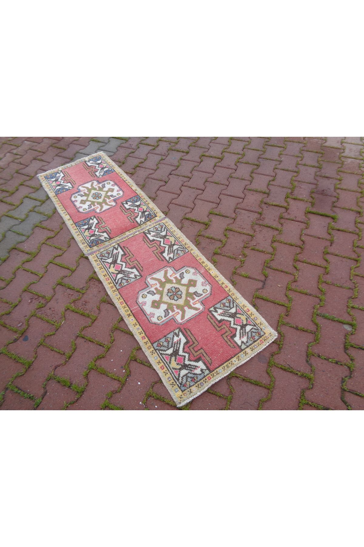ŞAHMERDANOĞLU ŞAHMERDANOĞLU 56x 194 Cm El Yapımı Harika Niğde Yöresi Mini Yolluk Halı, Mutfağa-Koridora g12