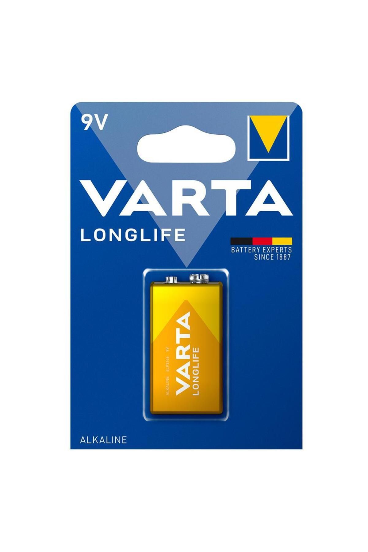 Varta Longlife Alkaline Kare Pil 9 V