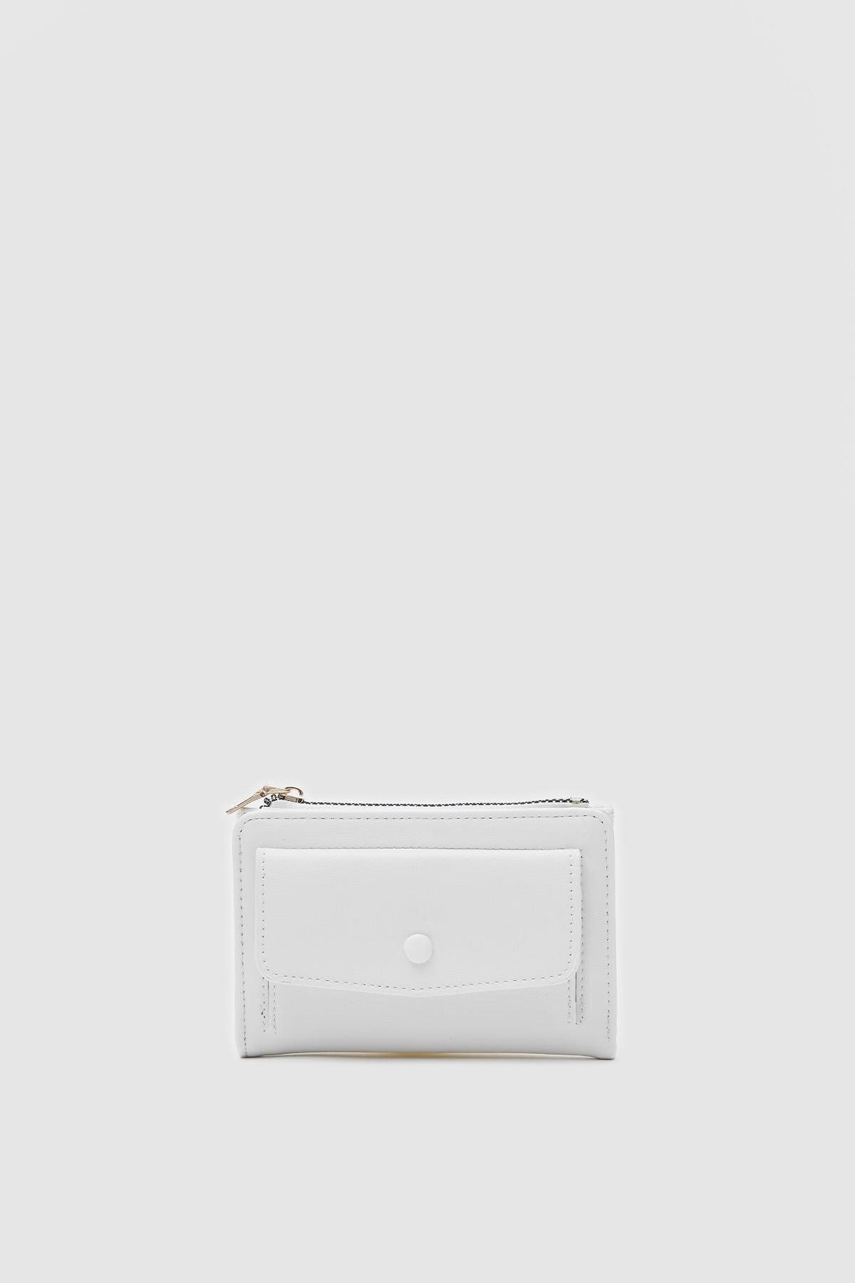 Shule Bags Pine Beyaz Kadın Cüzdan