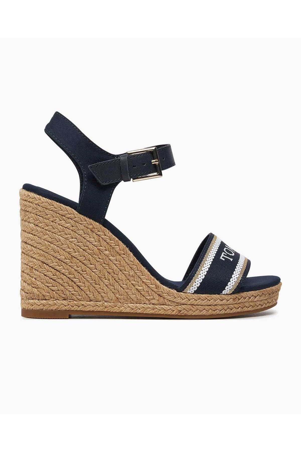 Tommy Hilfiger Mono Webbing Wedge Espadrilles Topuklu Sandalet
