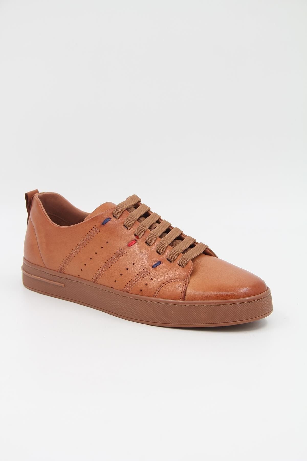 Pierre Cardin Deri Bağcıklı Casual Ayakkabı Erkek Sneaker Taba