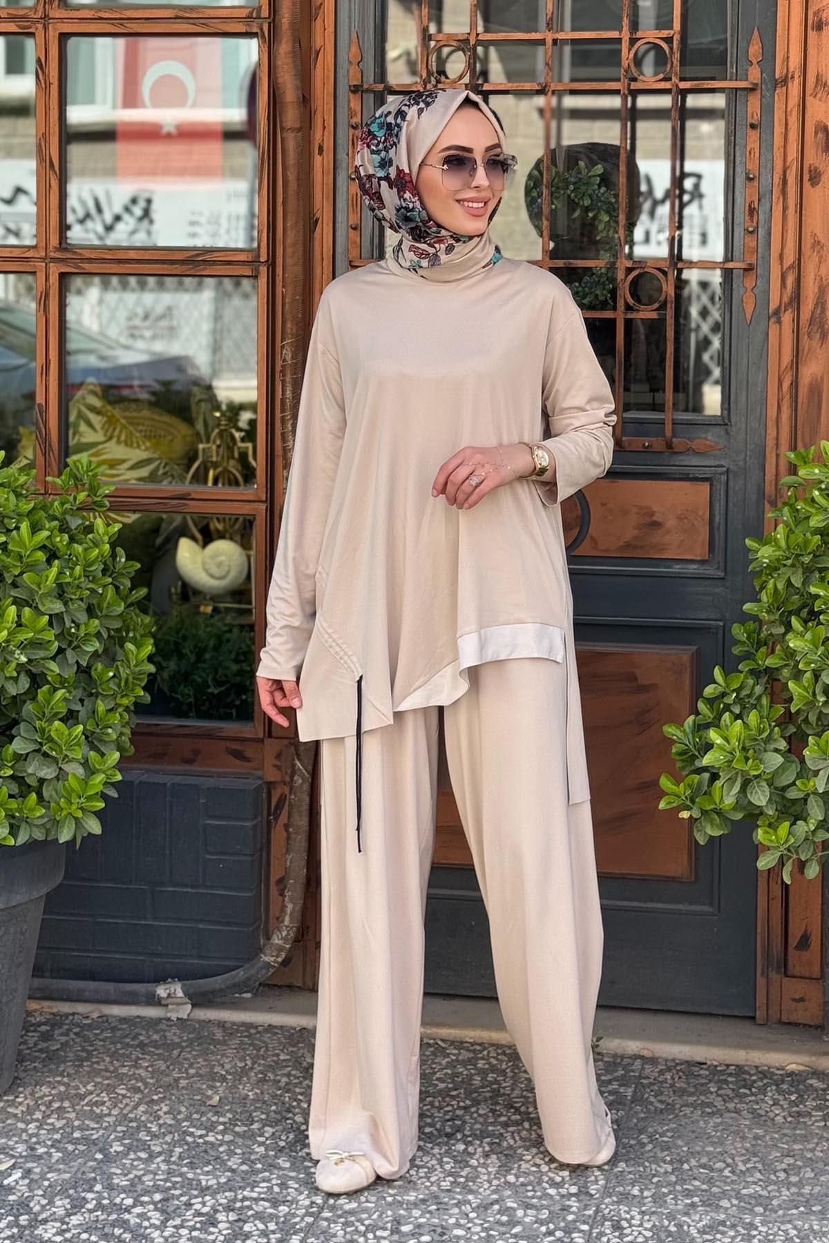 Ceremony Pantolonlu Takım S-5920 Bej