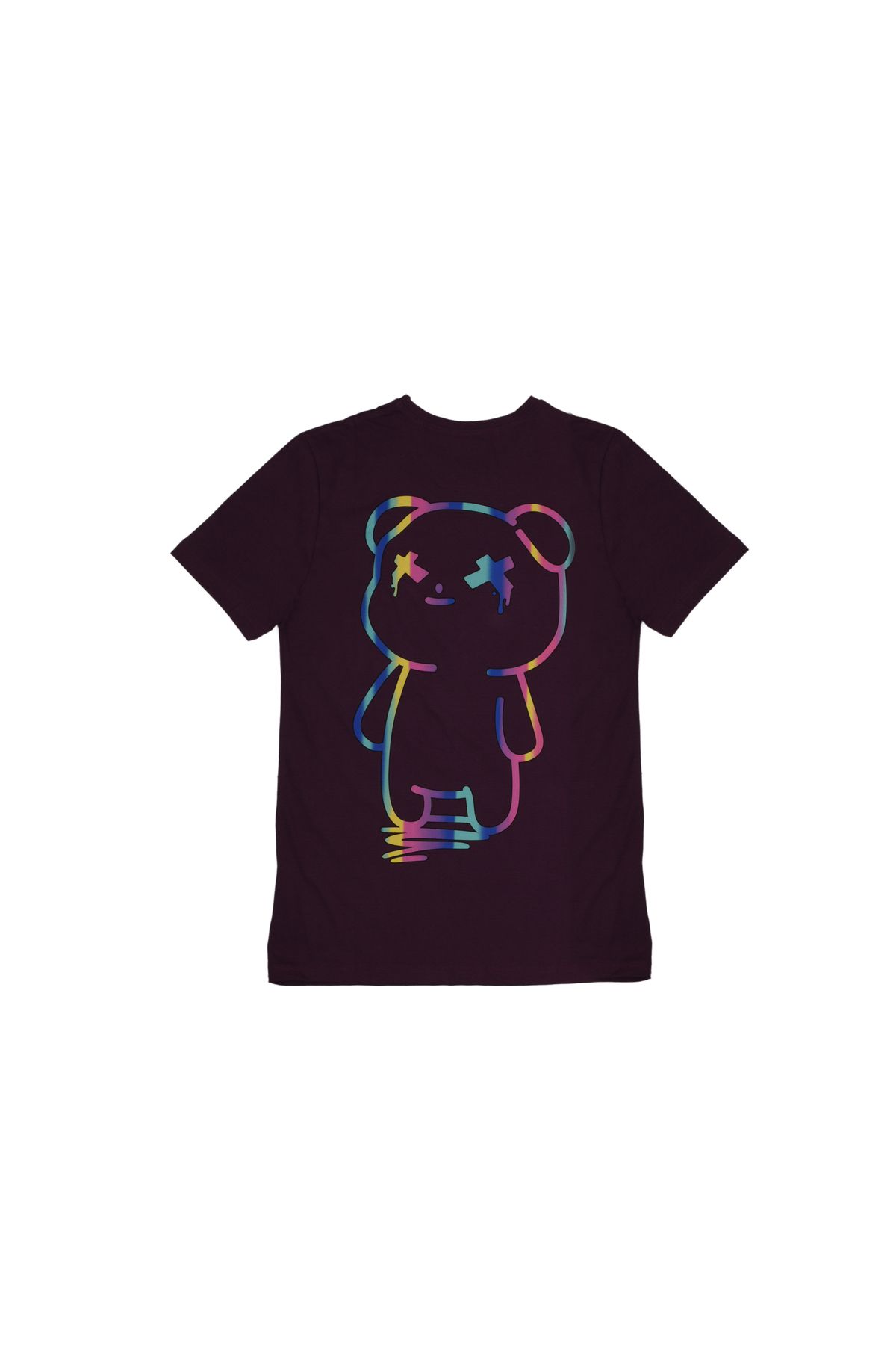 merbill Unisex Bisiklet Yaka Ayıcık Baskılı T-shirt