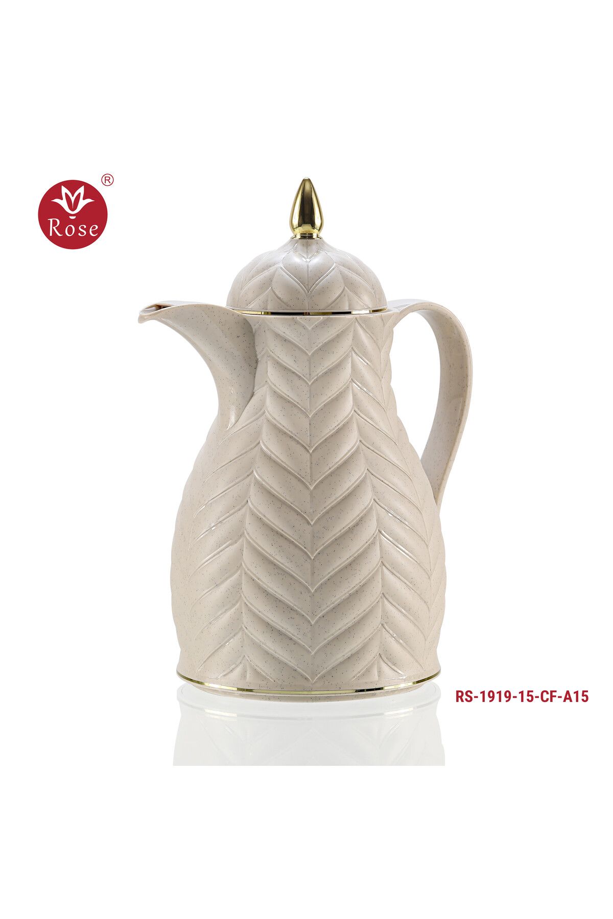 Rose-RS-1919 - A distinctive patterned tea and coffee thermos set consisting of two rose thermoses, one with a capacity of one and a half liters of coffee and one and a half liters of tea. 3