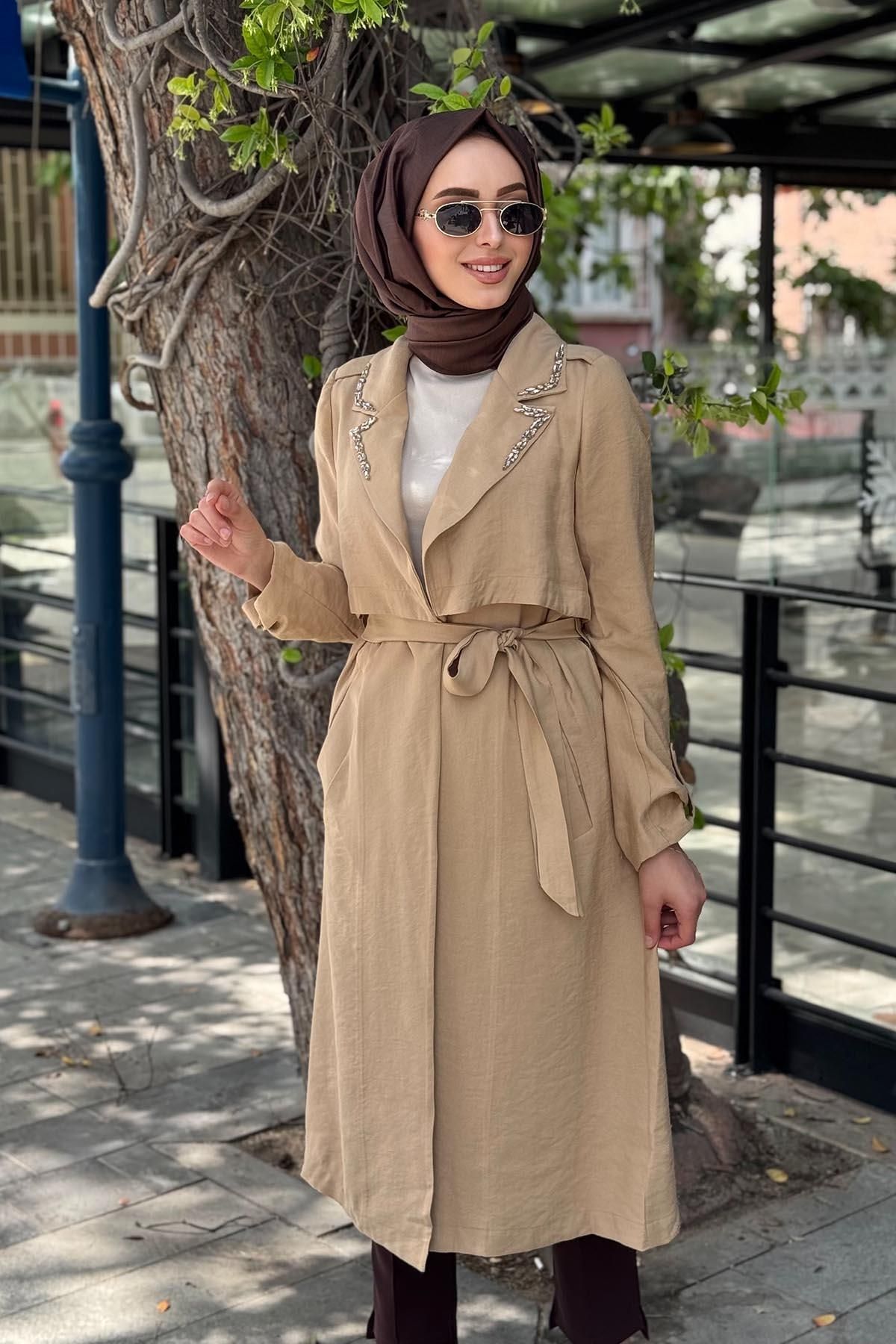 Moodbasic-Trench Mb25.73 Bej 3