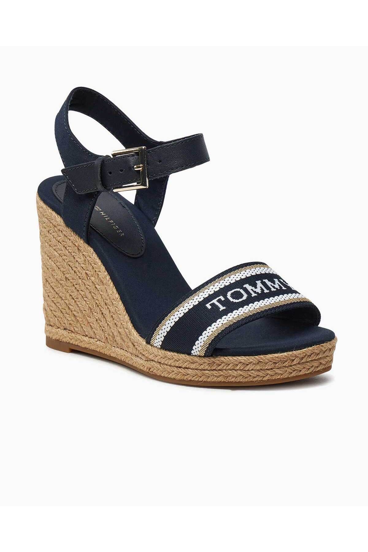 صندل آبی زنانه های پاشنه پا گوه مونو Tommy Hilfiger