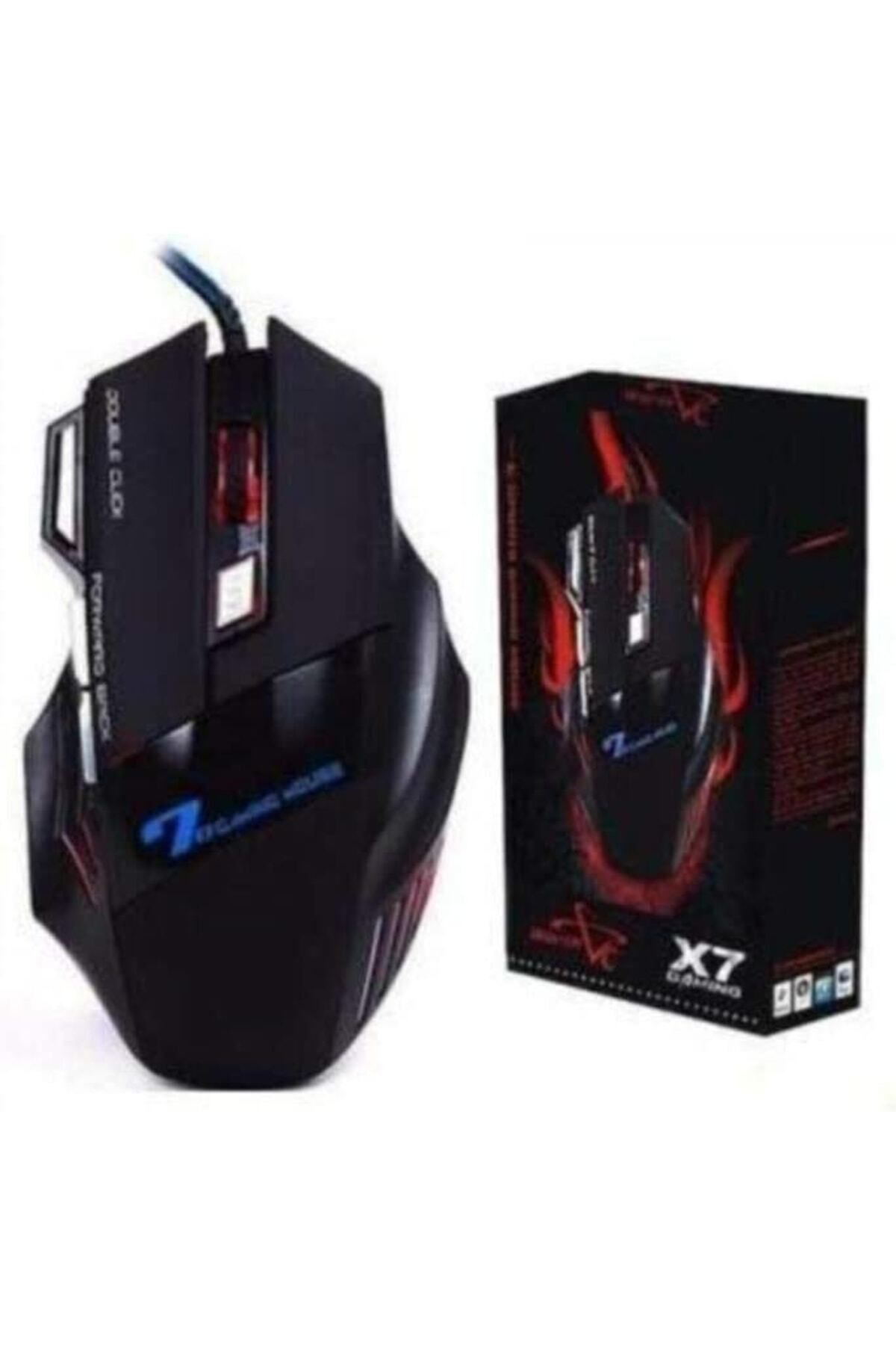 Piranha X7 Gaming Mouse Kumaş Kablo 7 Tuşlu Oyuncu Mouse
