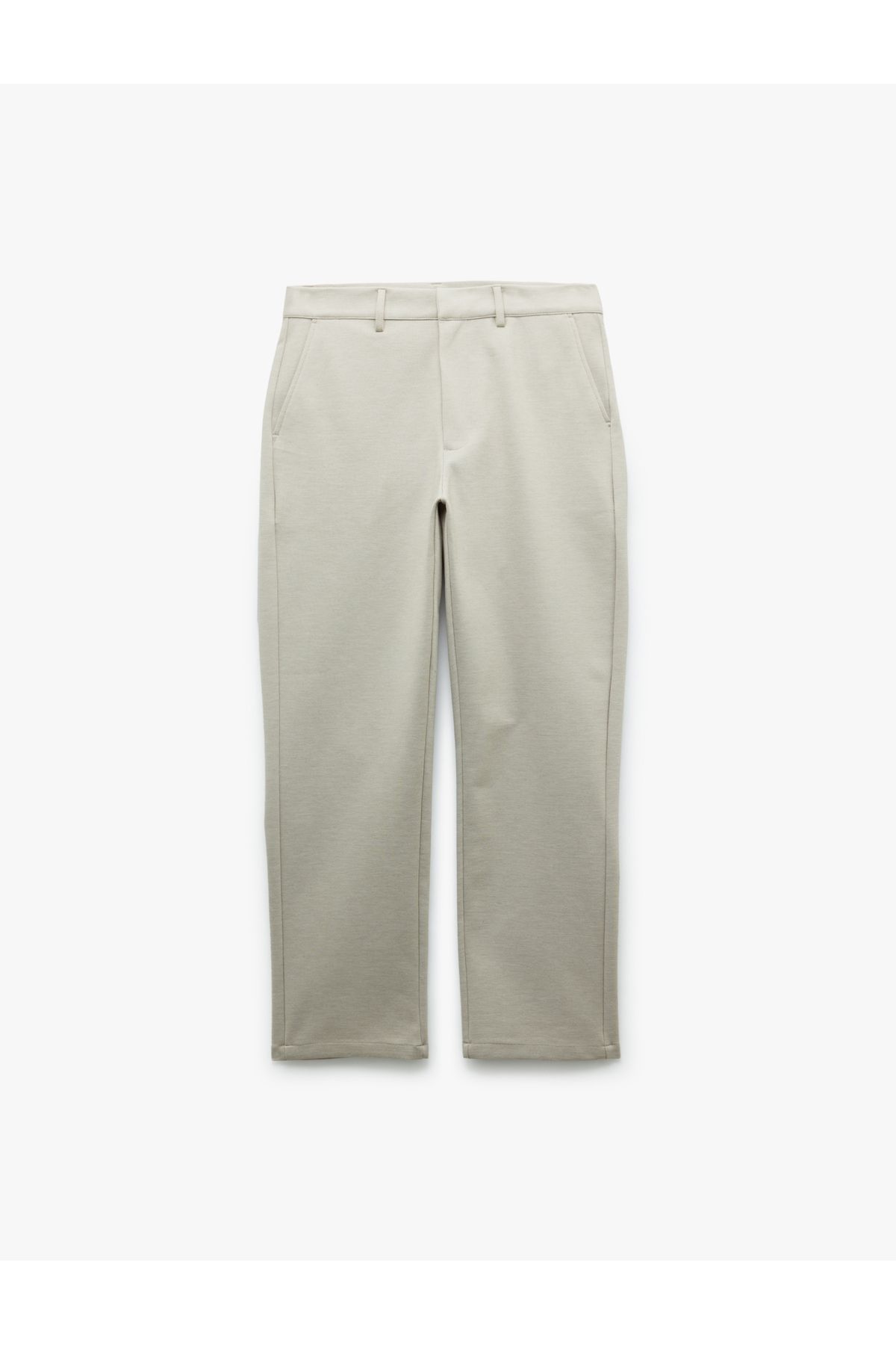 Koton Viskon Karışımlı Pike Kumaş Katlamalı Paça Slim Fit Chino Pantolon