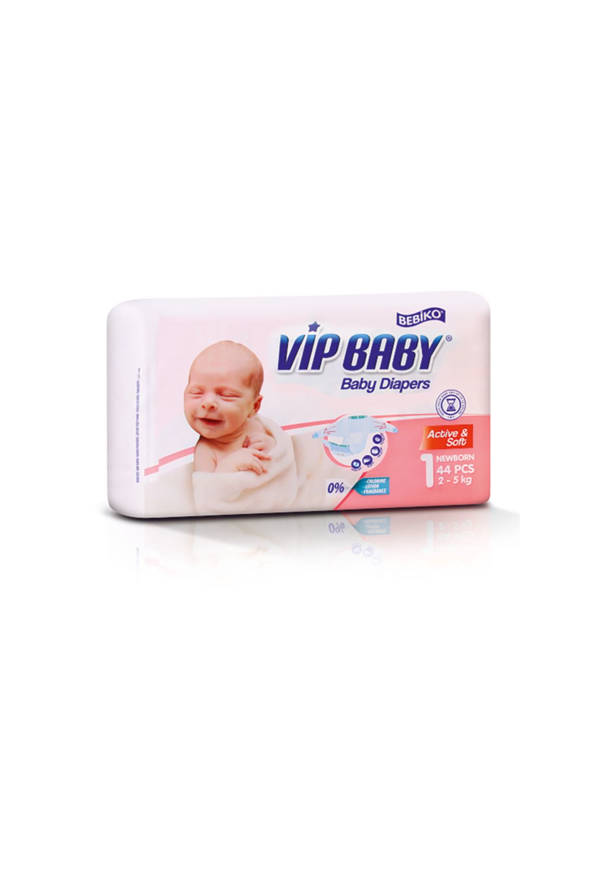 Vip Baby Active&Soft 1 Yenidoğan 44 Adet x 4 Bebek Bezi