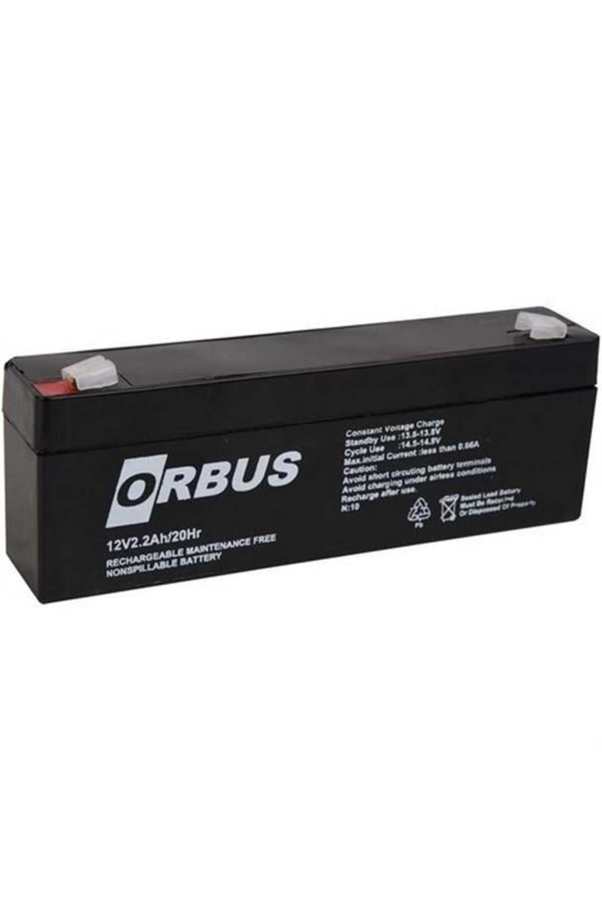 ORBUS 12V 2.2 AH / 2.3 AH AKÜ KURU TİP (178*34*60) UZUN (0,9 KG) TSE'Lİ